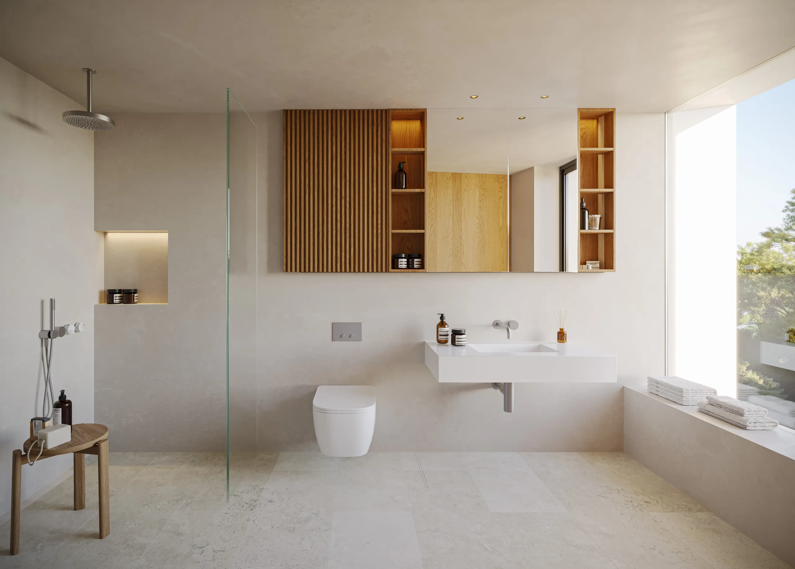 Villa Cap Martinet Ibiza Bathroom hyperrealistic renders