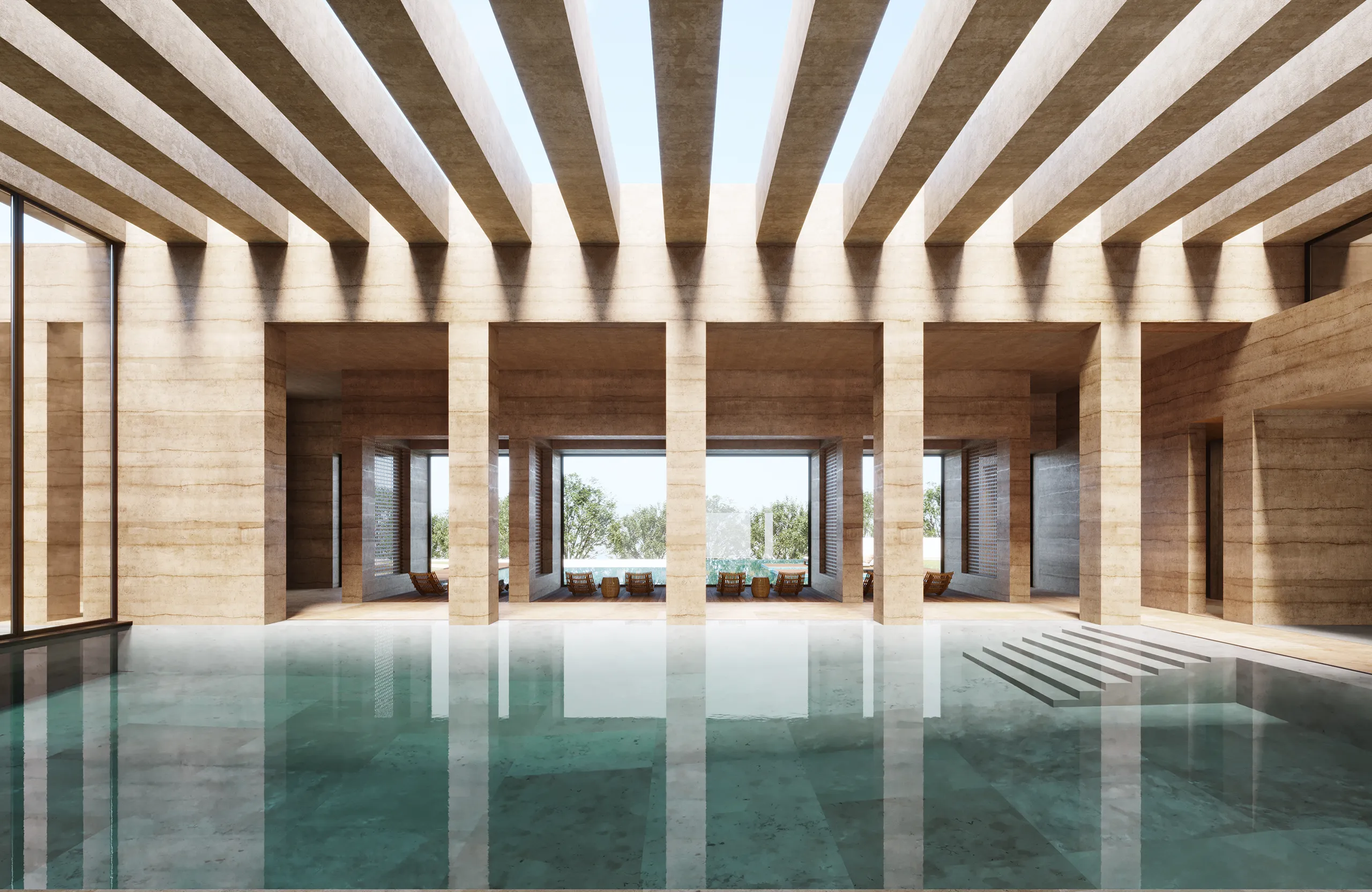 Hotel Couvent Mane France Interior Pool real estate cgi