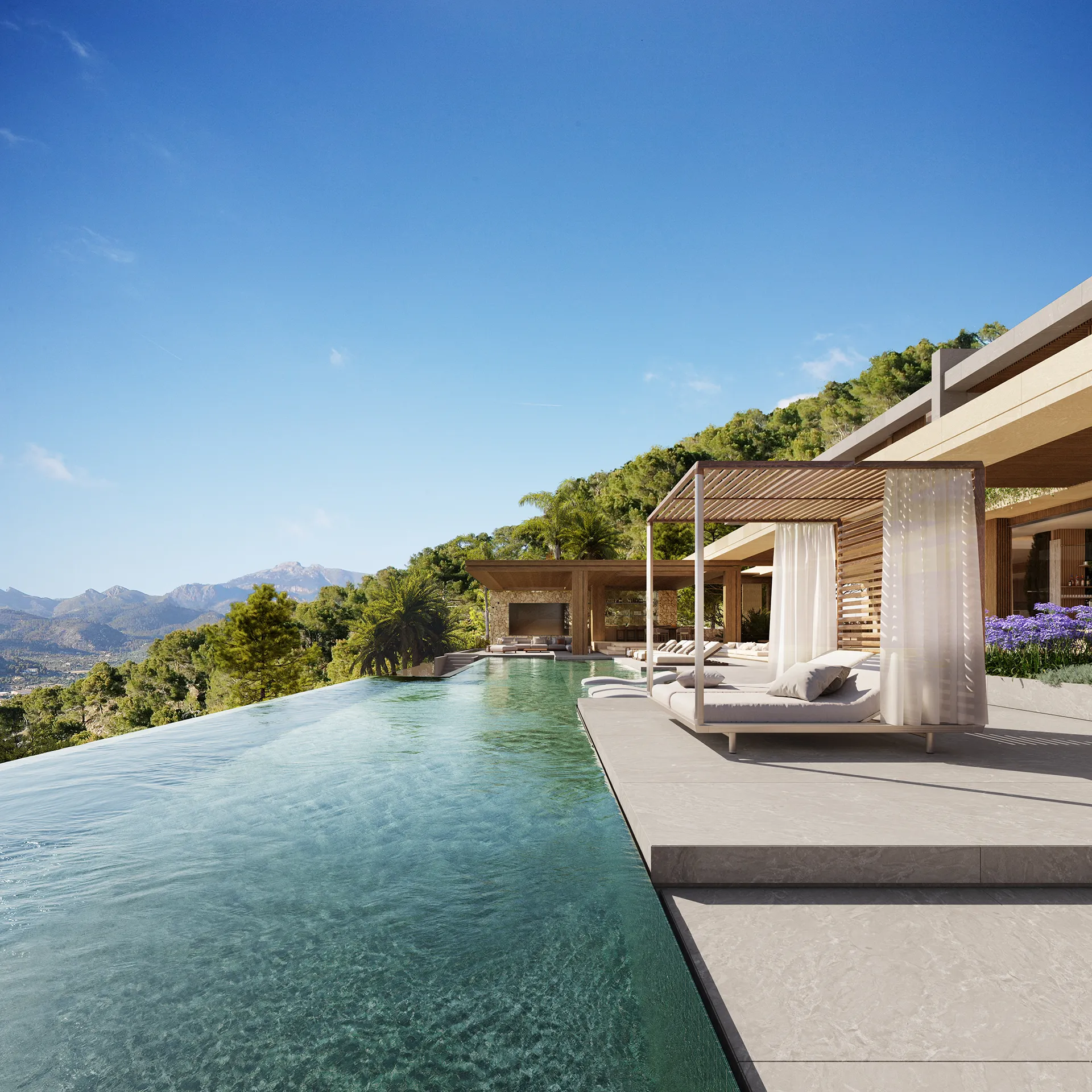 Estate Las Brisas Andratx Mallorca Pool real estate rendering