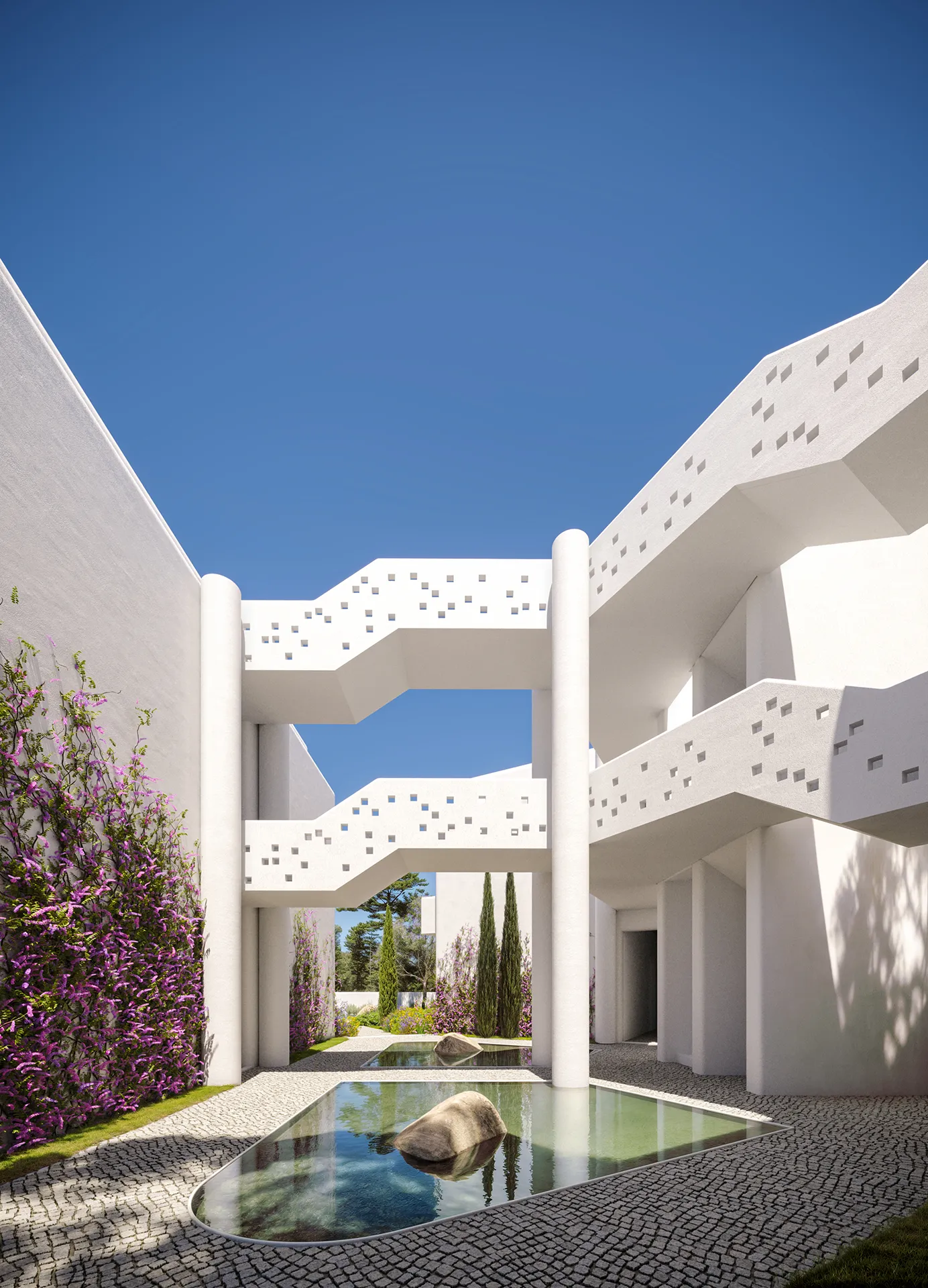 Housing Kyrenia Cyprus terrace real estate cgi