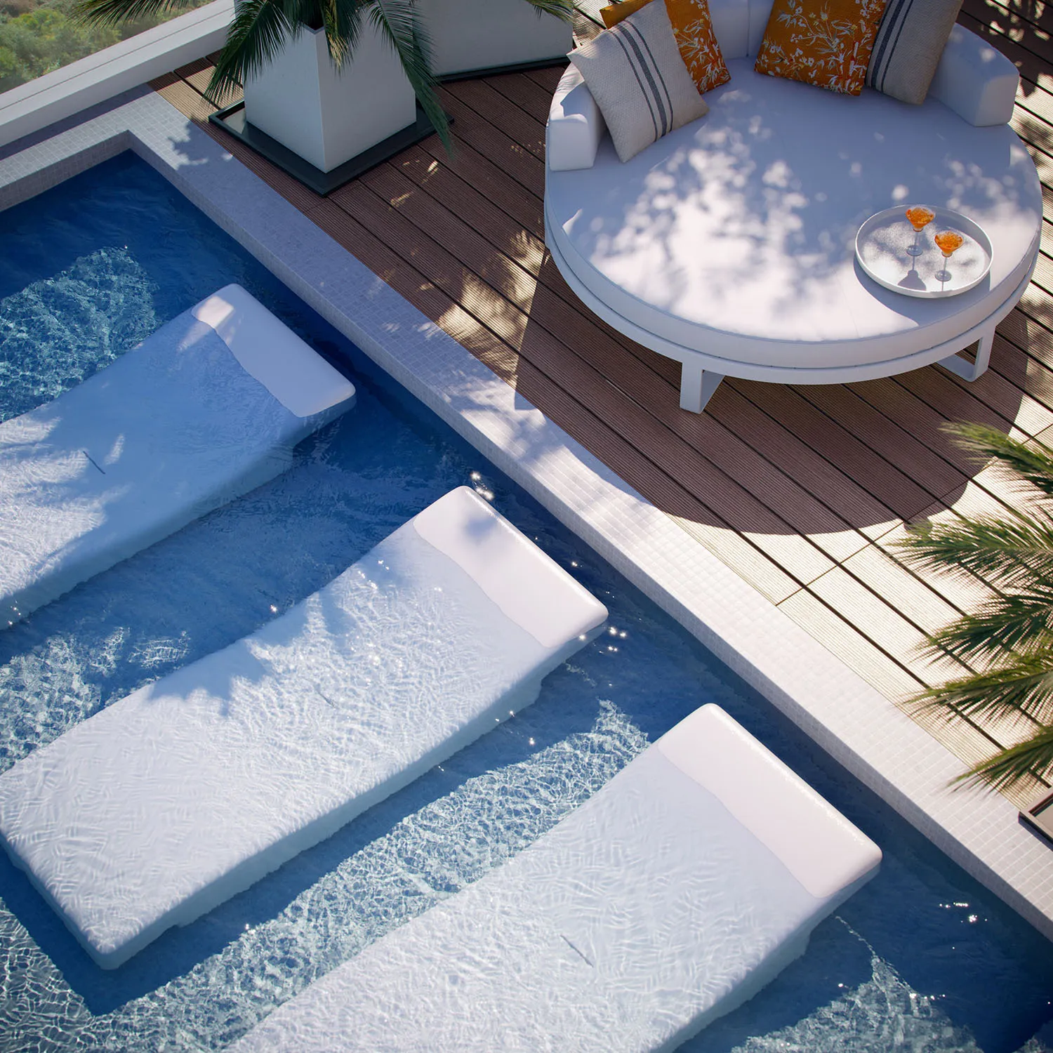Benalus Residences Golden Mile Marbella Pool Architectural Rendering
