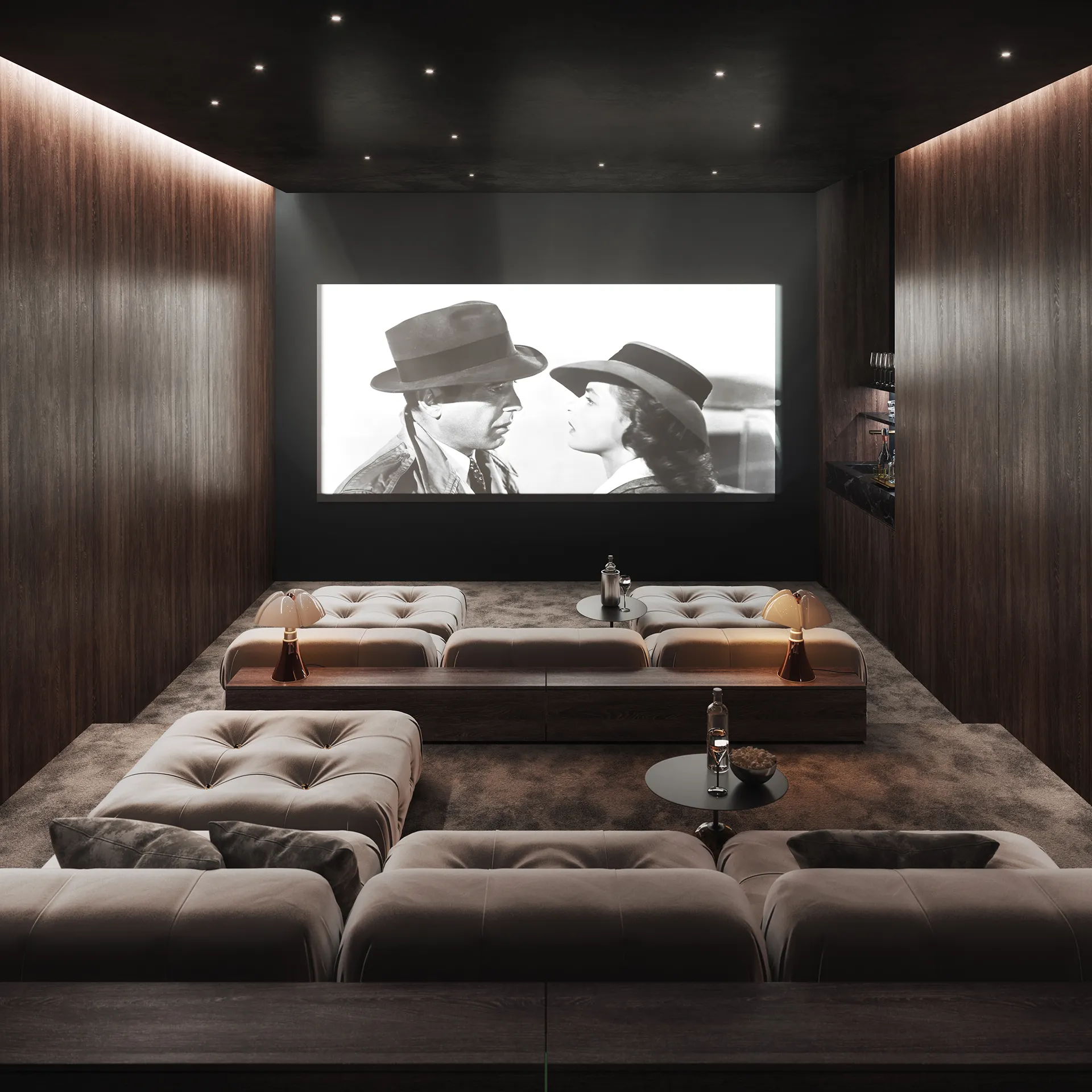 House Sunset Andratx Mallorca Home Cinema Architectural Cgis