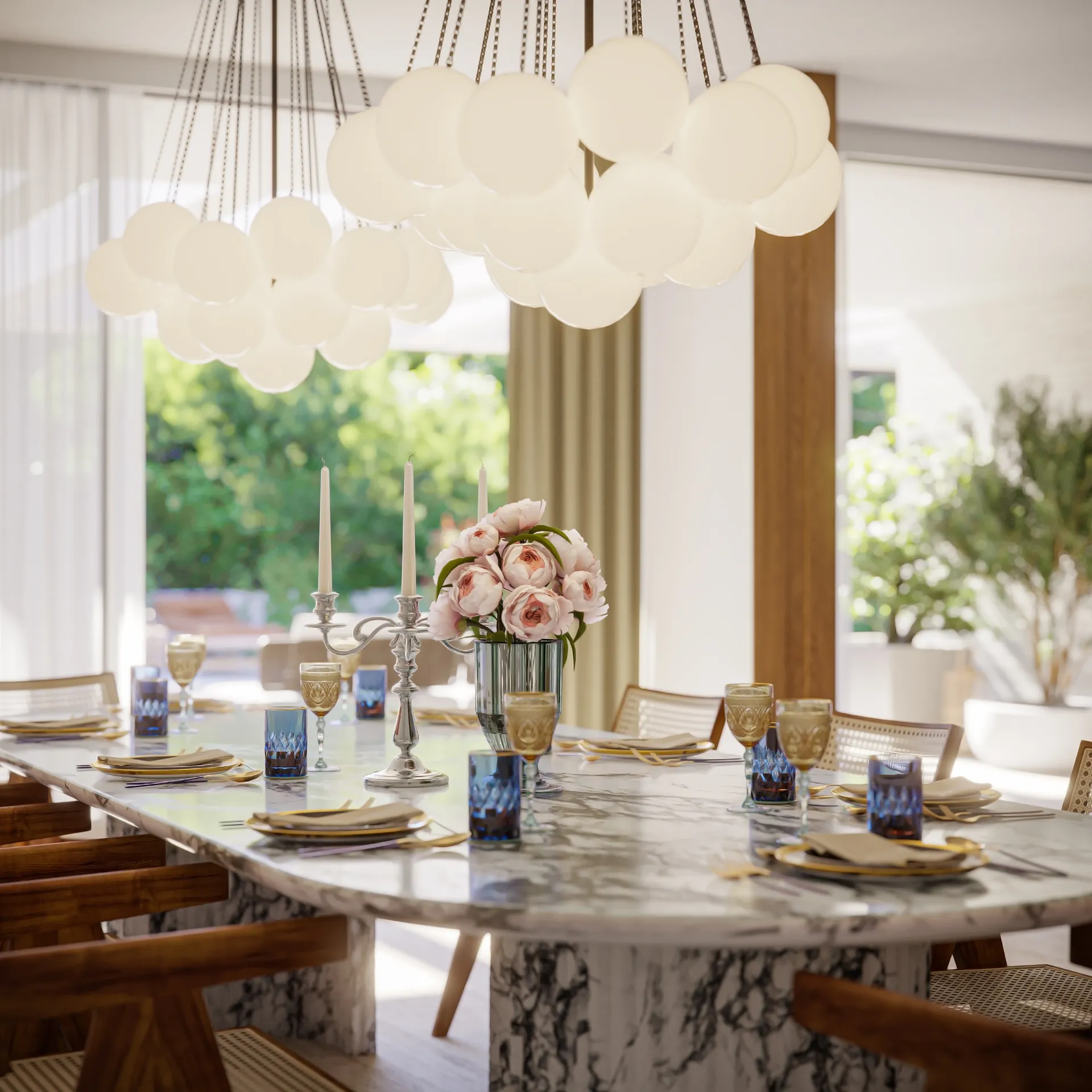 Villa Aravaca Madrid Dining Architectural 3D