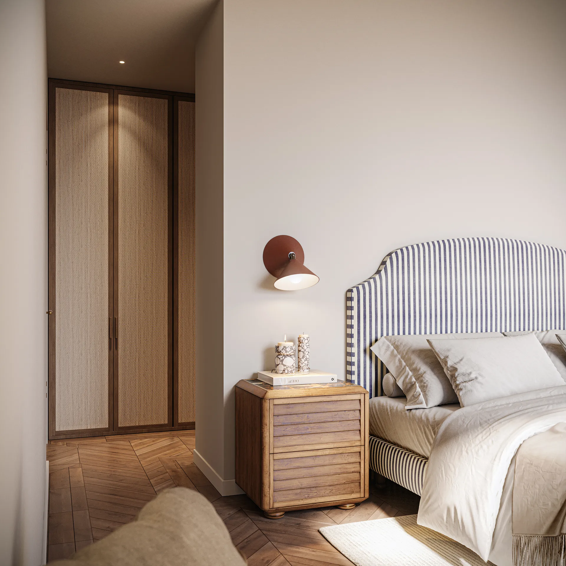 Casa Valldemossa Mallorca Dormitorio Visualizacion fotorrealista