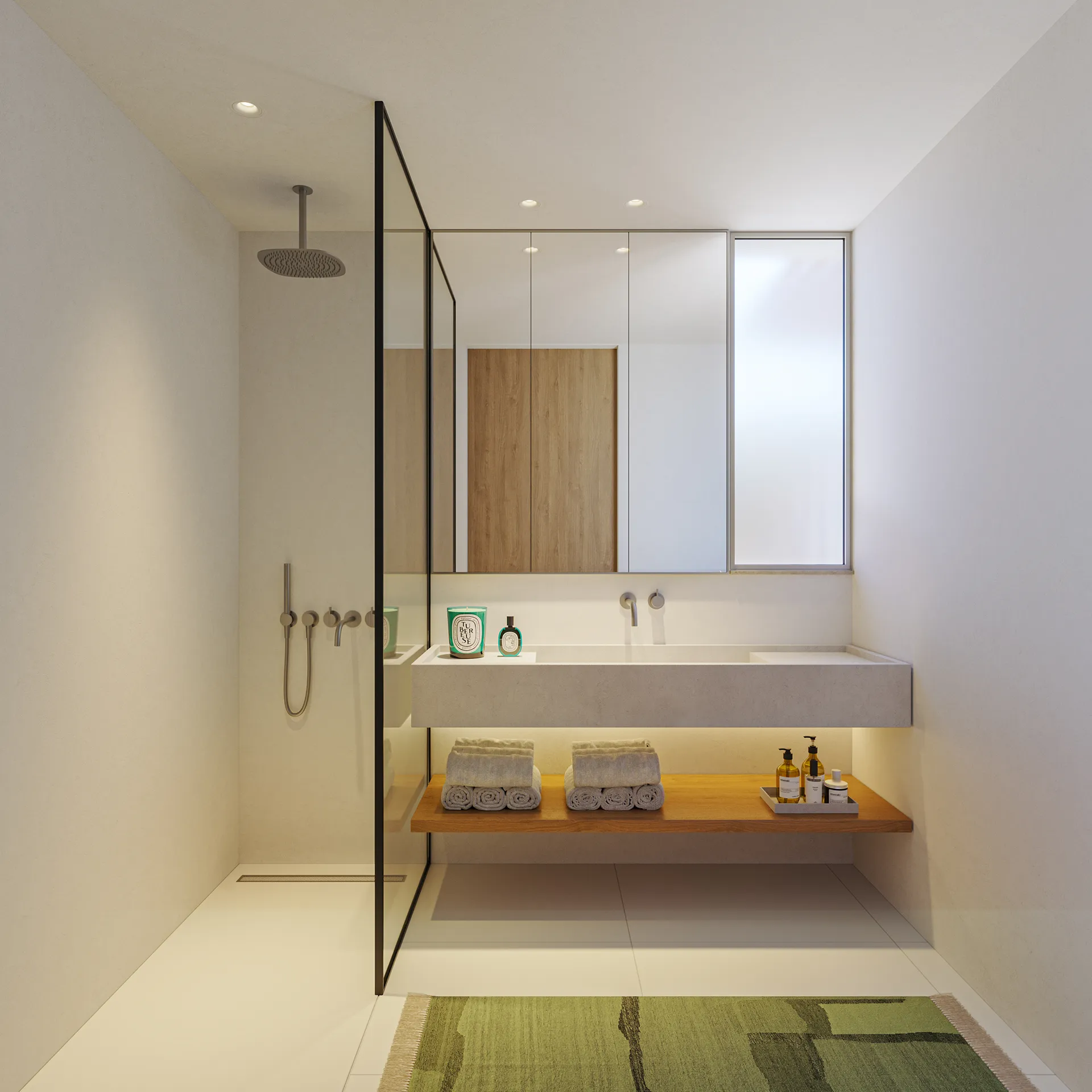 Eularia Apartments Santa Eulalia Ibiza Bathroom Architectural Renders