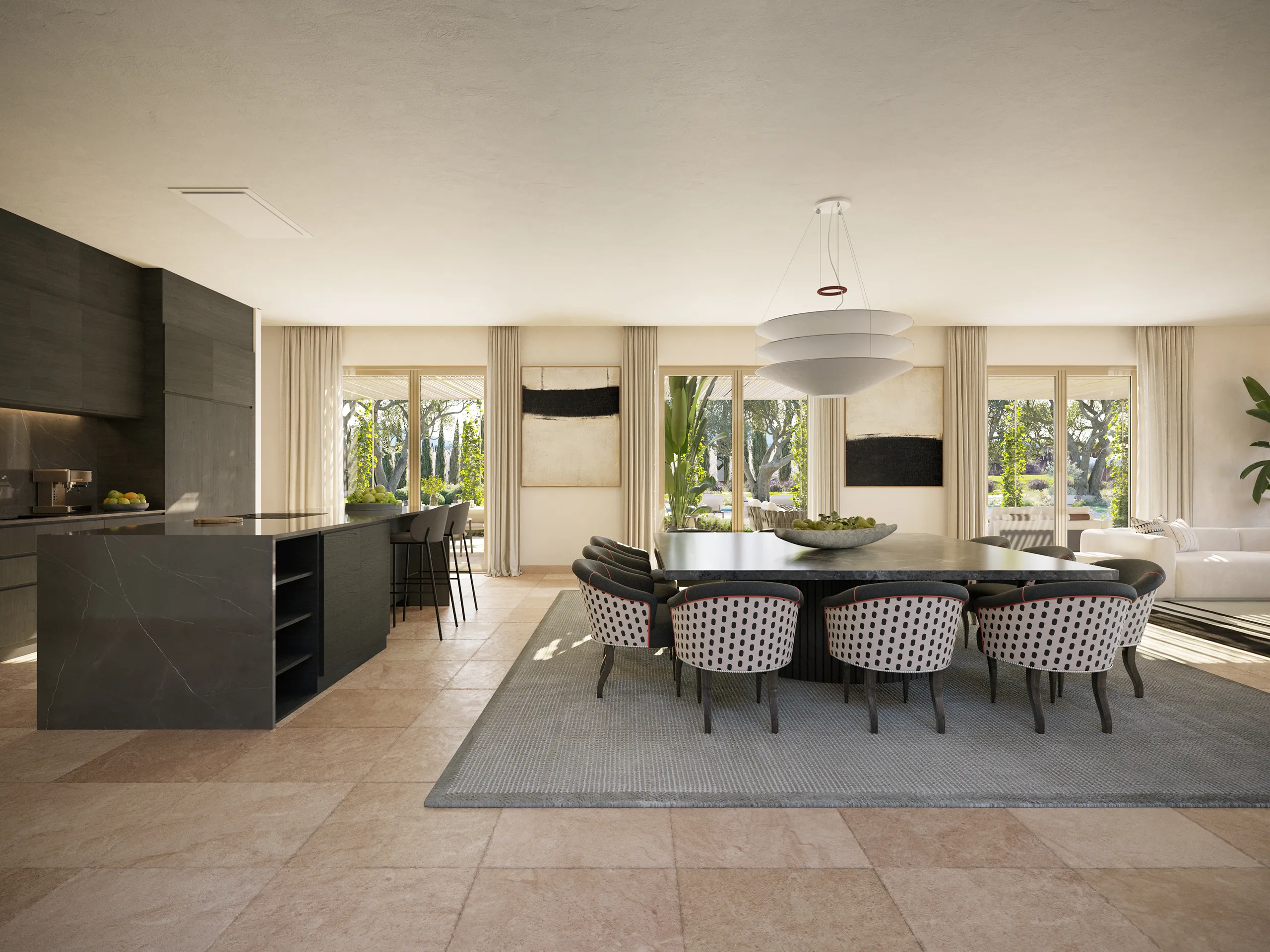 Finca Montuiri Mallorca Dining Real Estate Rendering