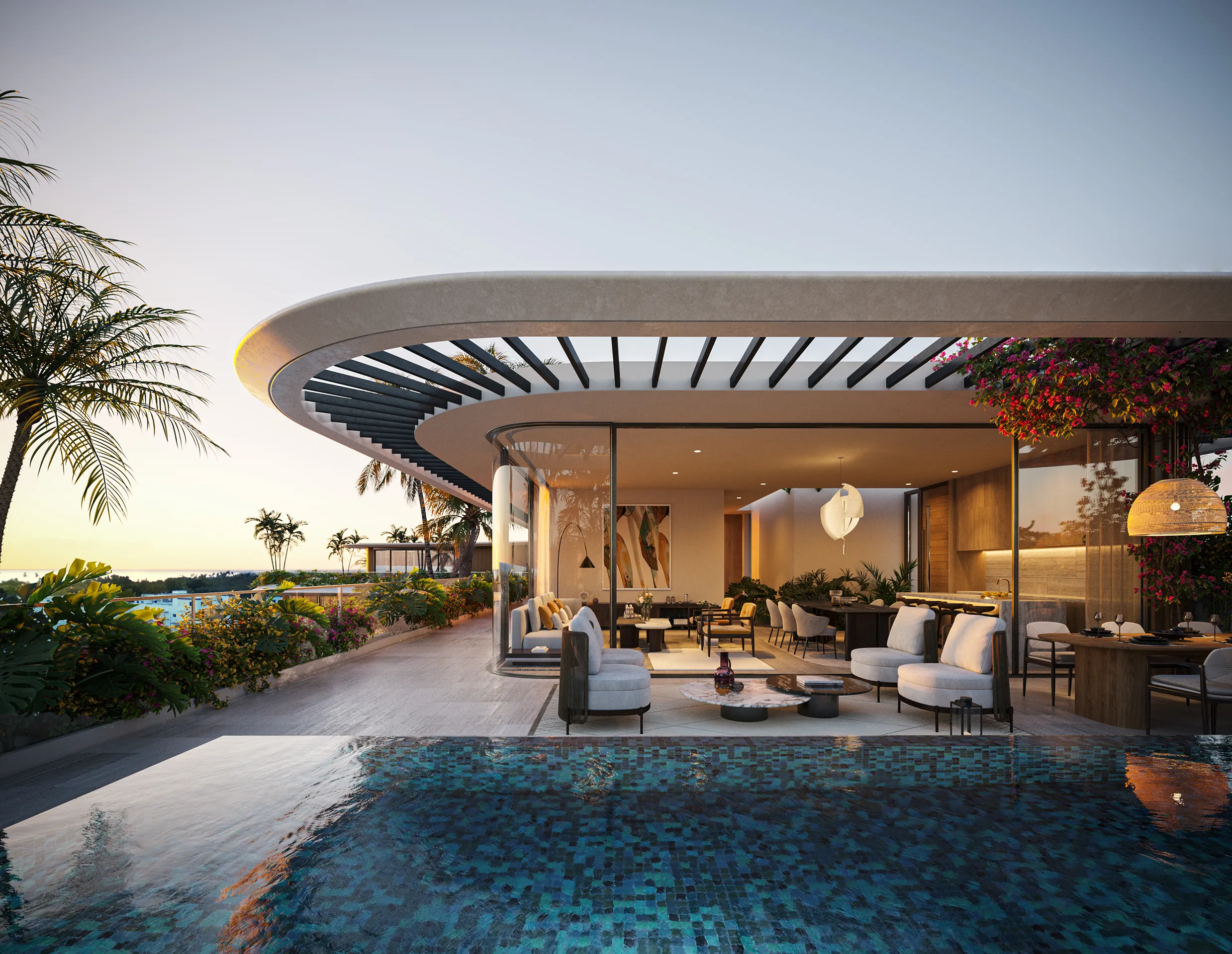 Apartment Punta Cana Dominican Republic terrace Renderings of Architecture