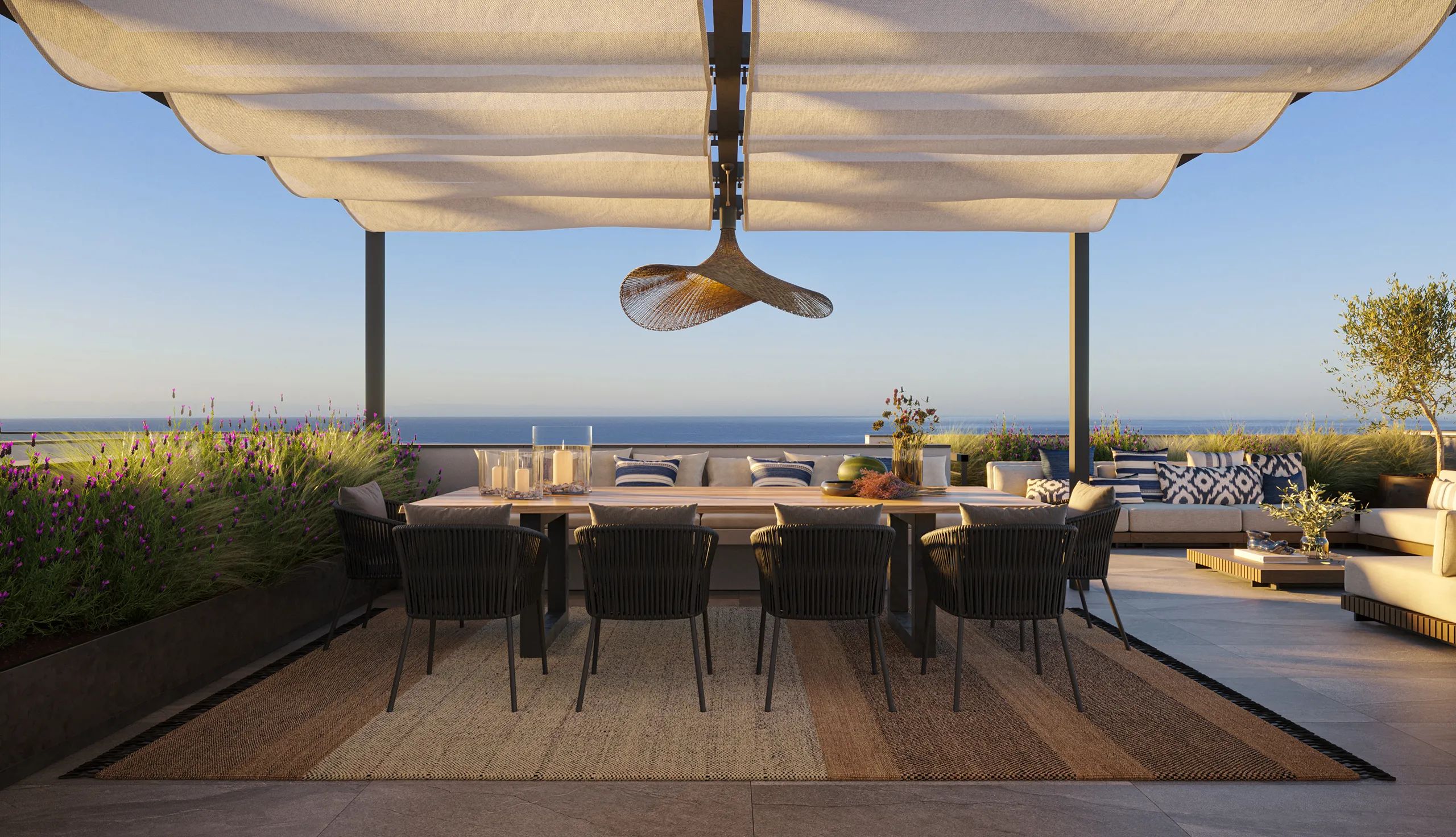 Terra Hill Alsancak Cyprus Comedor Renders arquitectura