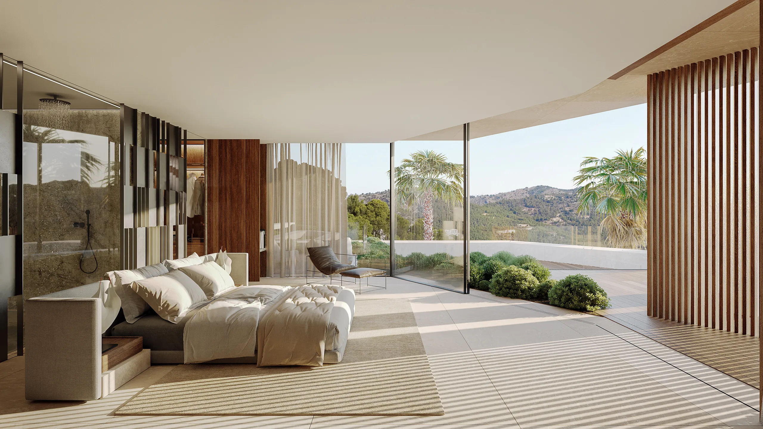 Villa Port Andratx Mallorca Bedroom Real Estate Rendering