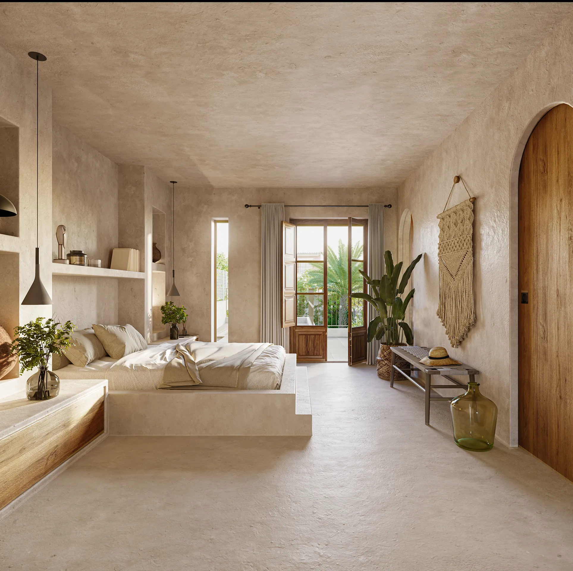 Casa Alaro Mallorca Dormitorio Virtual Tour Arquitectonico