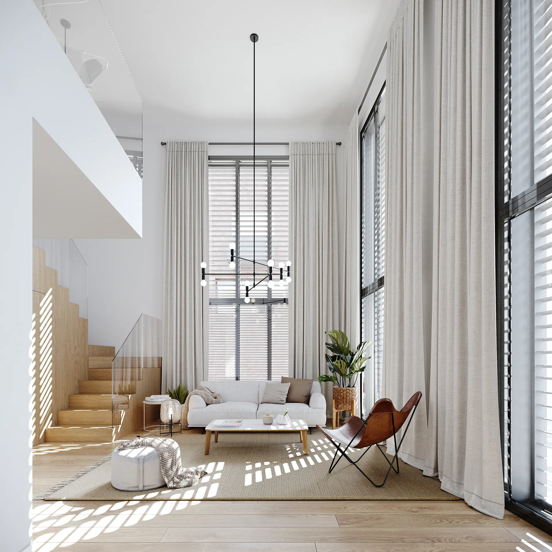 Mas Vidrier Piso Barcelona Living Hyperrealistic Renders