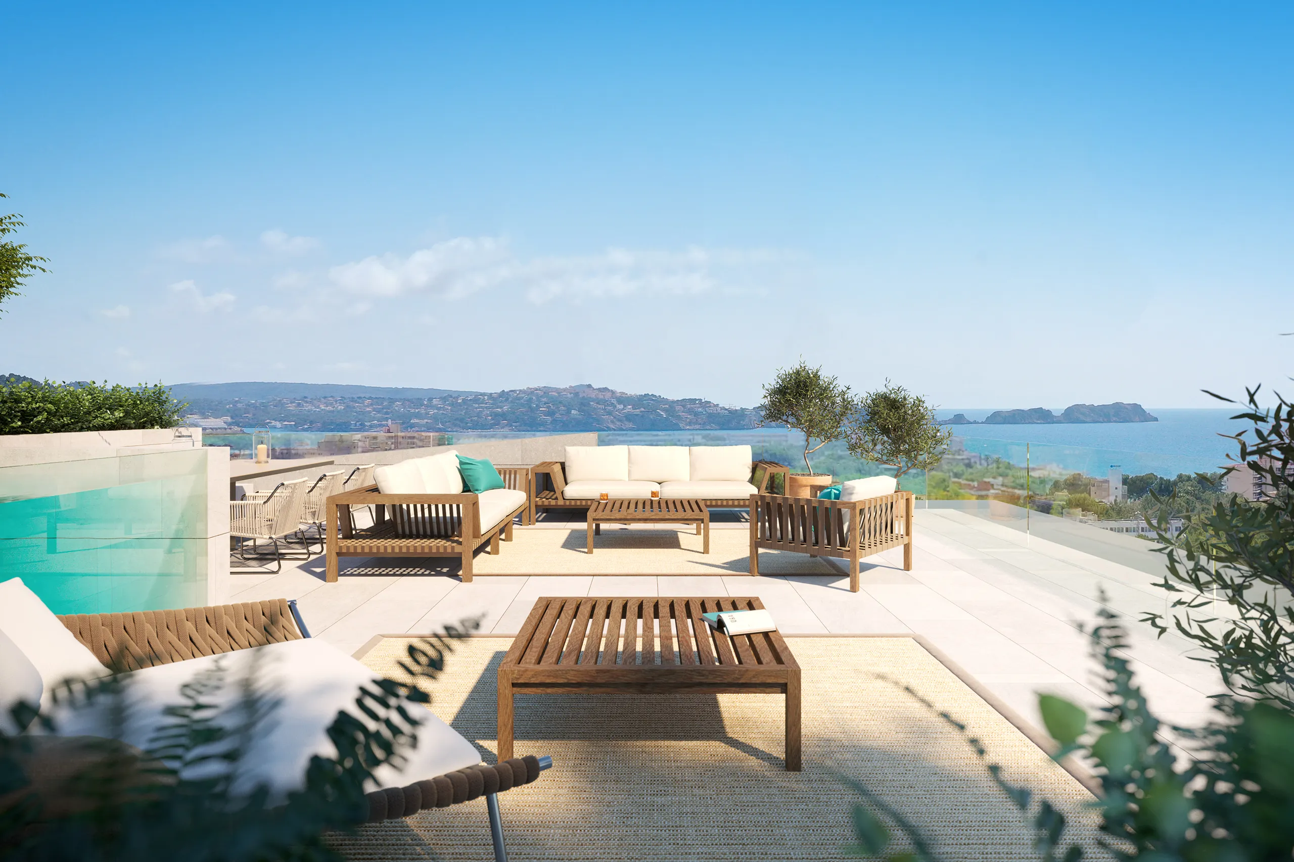 apartamento Costa Den Blanes Mallorca sala estar visualizacion arquitectonica