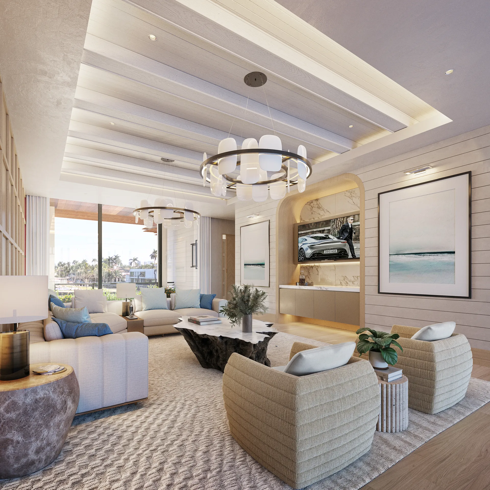 Villa Fort Lauderdale Usa Living Photorealistics Renderings