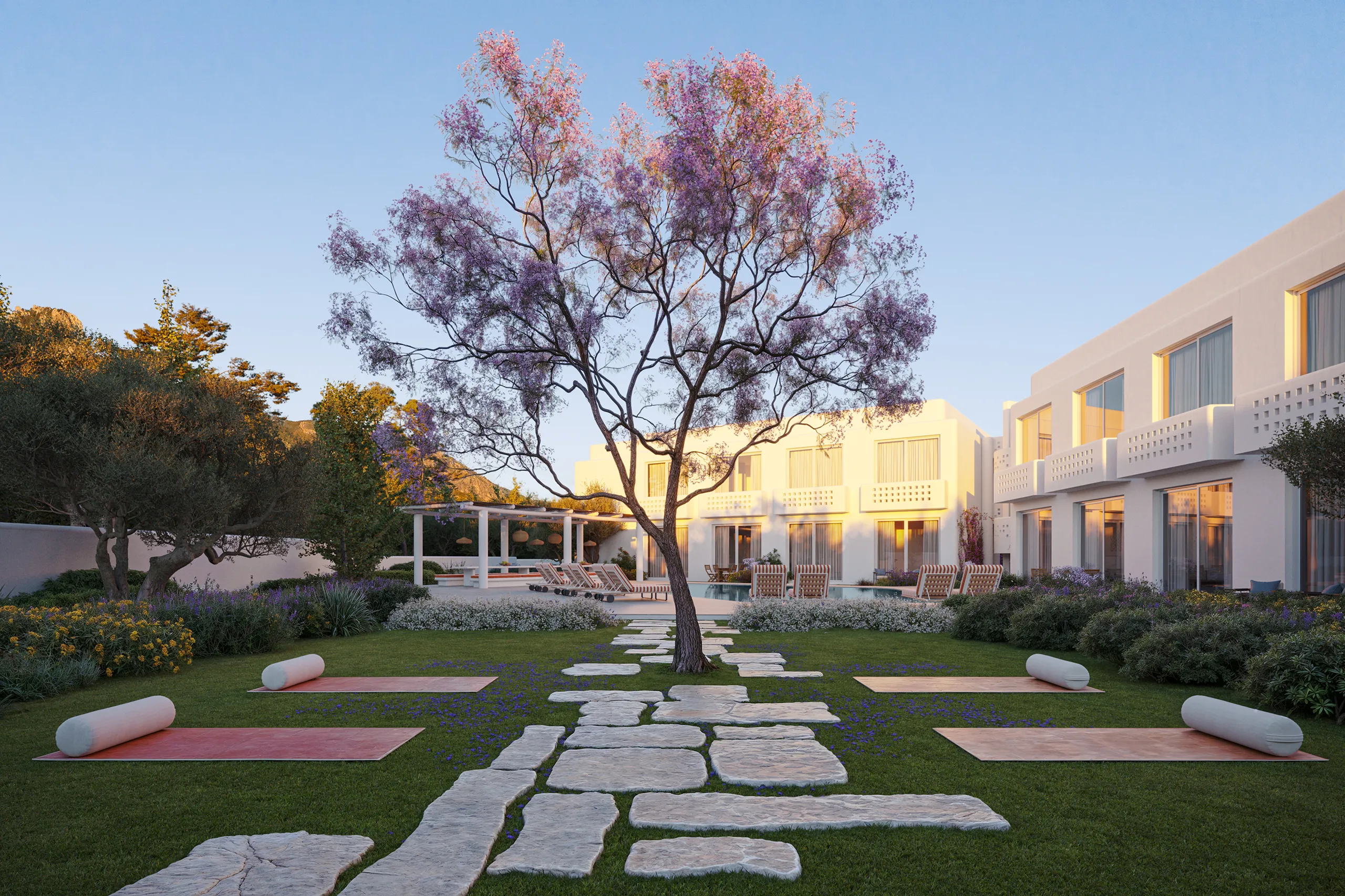 Housing Kyrenia Cyprus Garden real estate renders