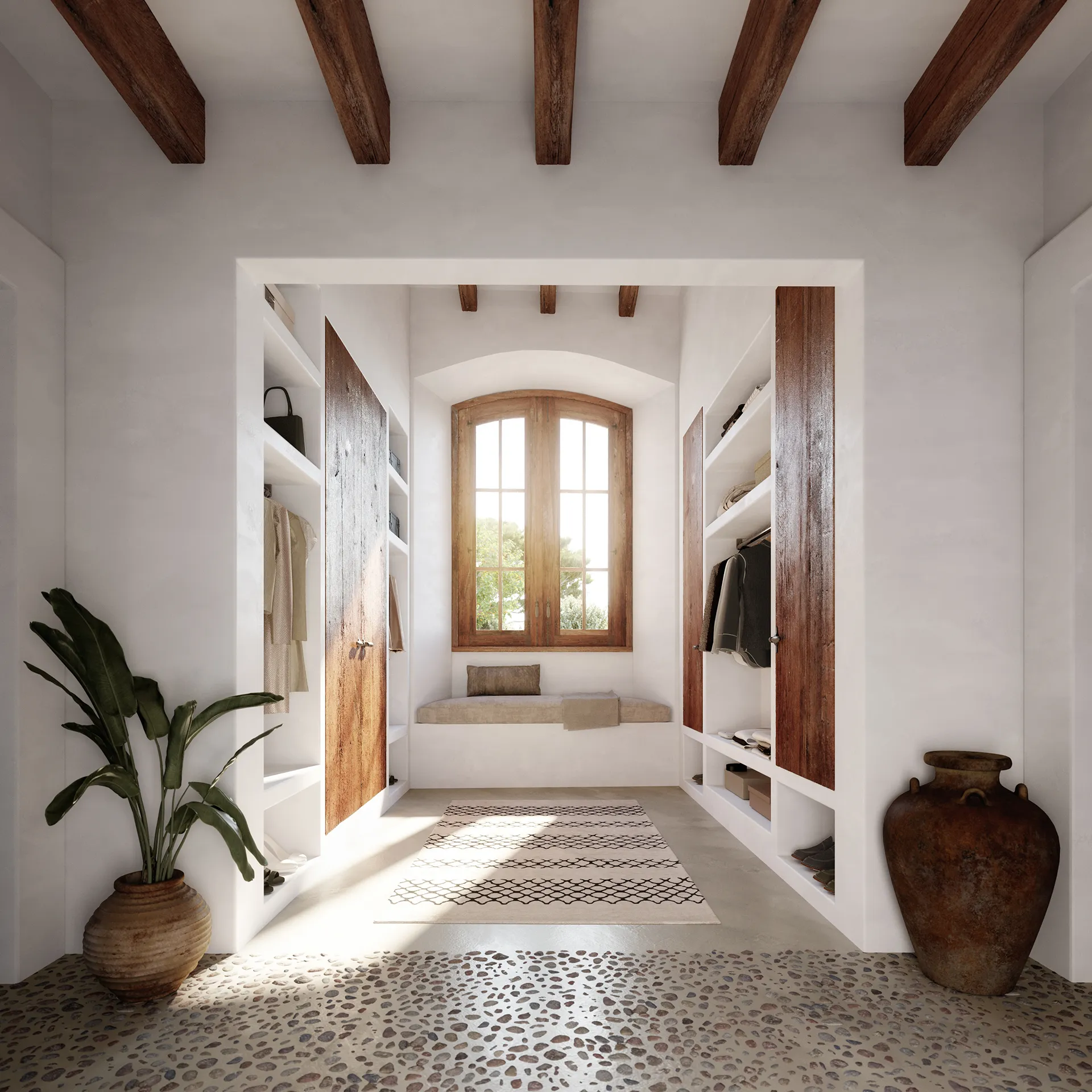 Villa Soller Mallorca Walking Closet Photorealistics Visualisations