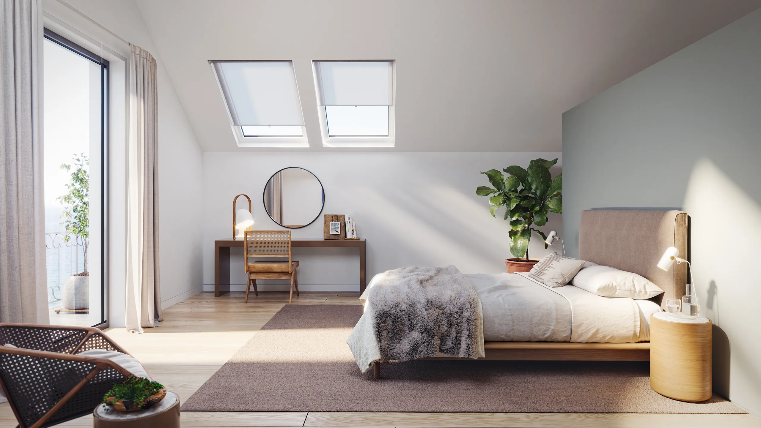 Avencas Housing Lisboa Portugal Bedroom 3D Photorealism