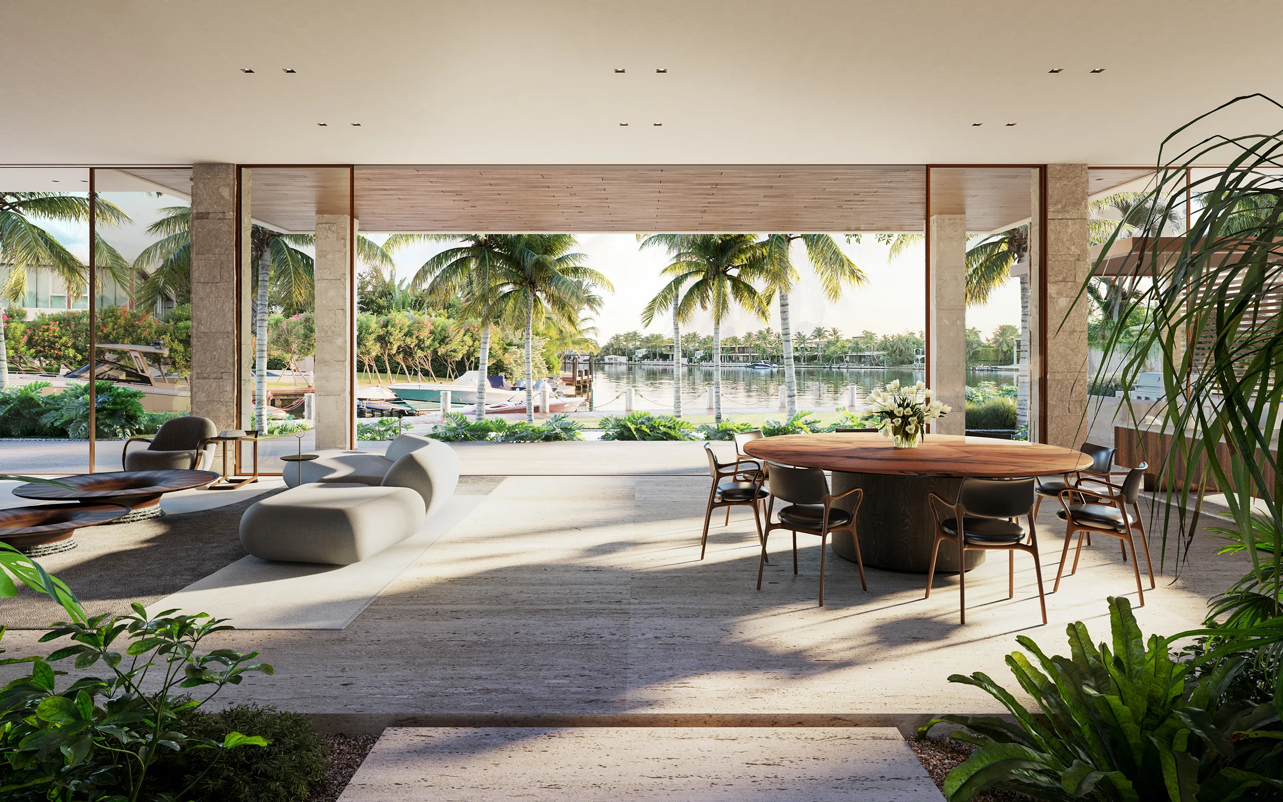 House Miami Usa Living Photorealistic 3D