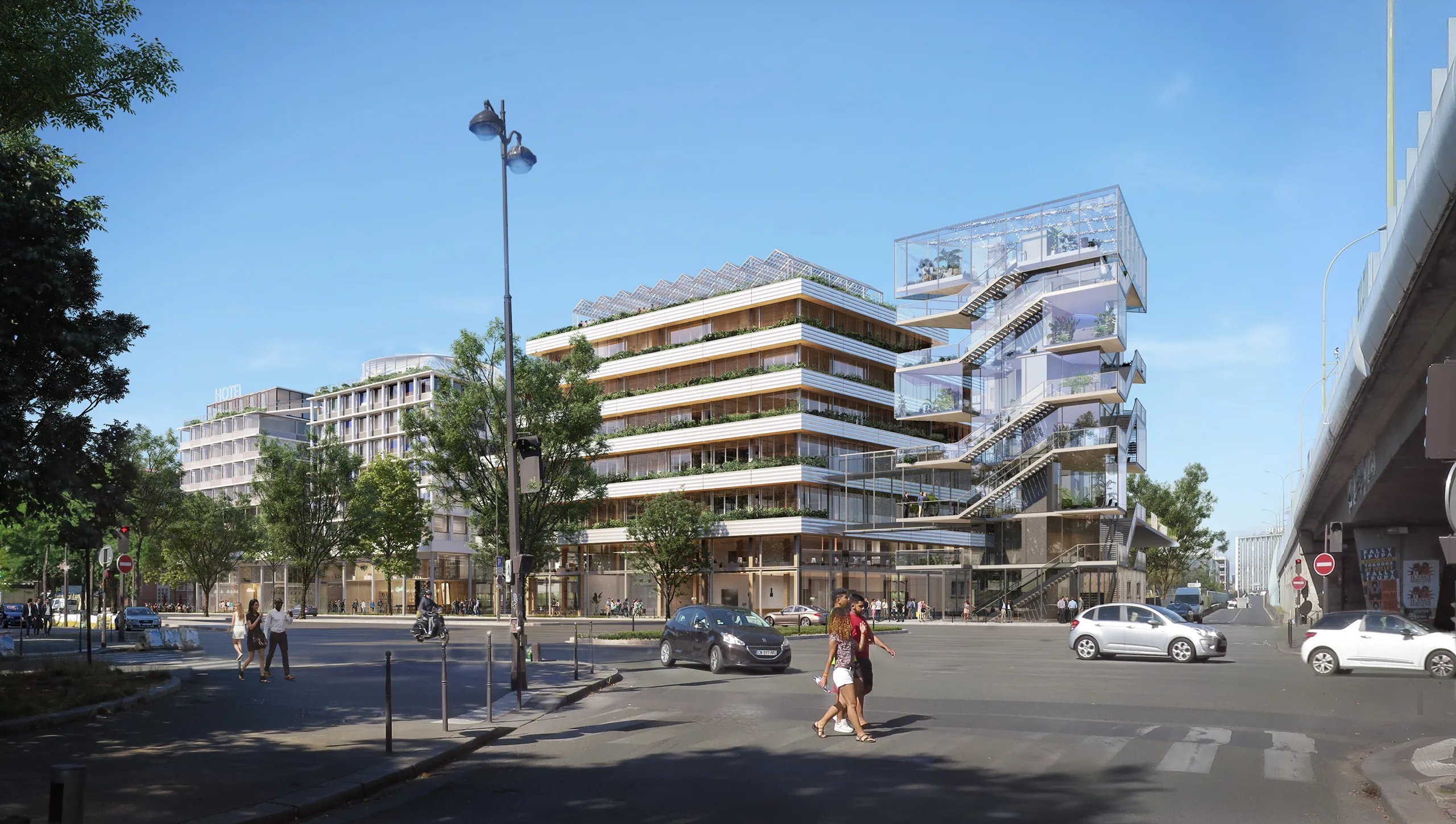 Housing Porte Saint Ouen Paris France Fassade eye level Real Estate Vr
