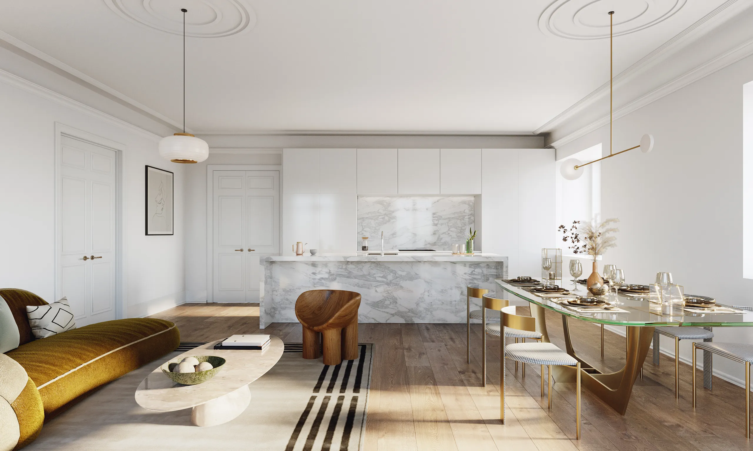 Pinheiro Residences Lisboa Portugal Living Architecture Visualization
