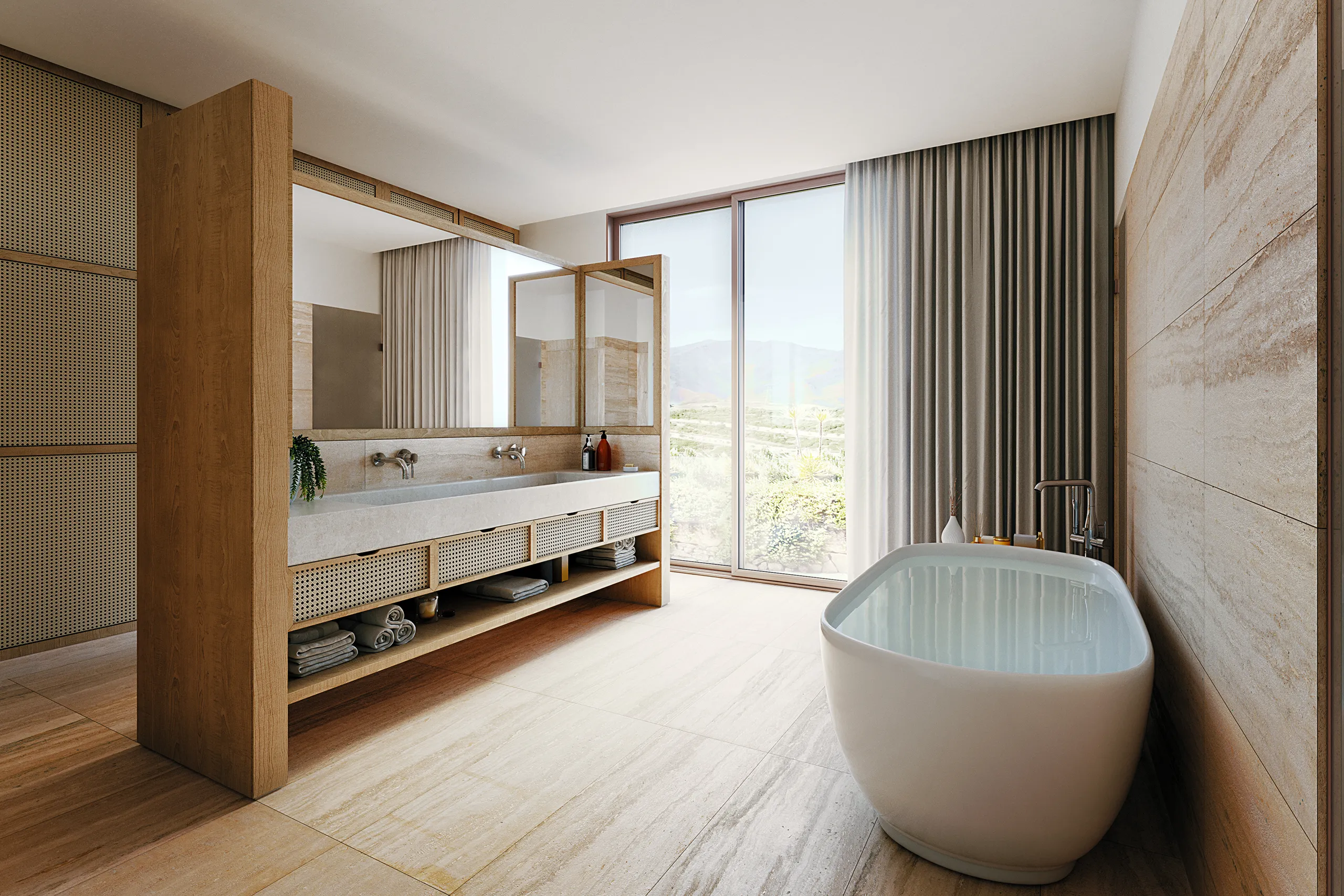 Apartment Finca Cortesin Marbella Bathroom Photorealistic Cgi