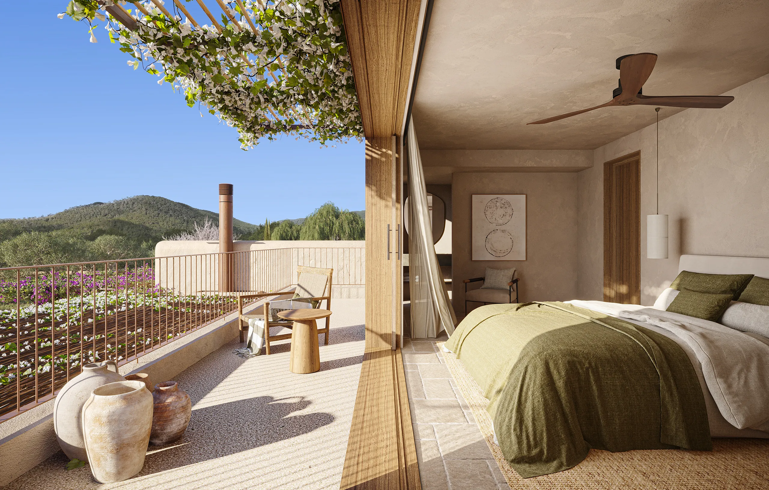 Villa Ibiza Ibiza Balcon Tour virtual fotorrealista