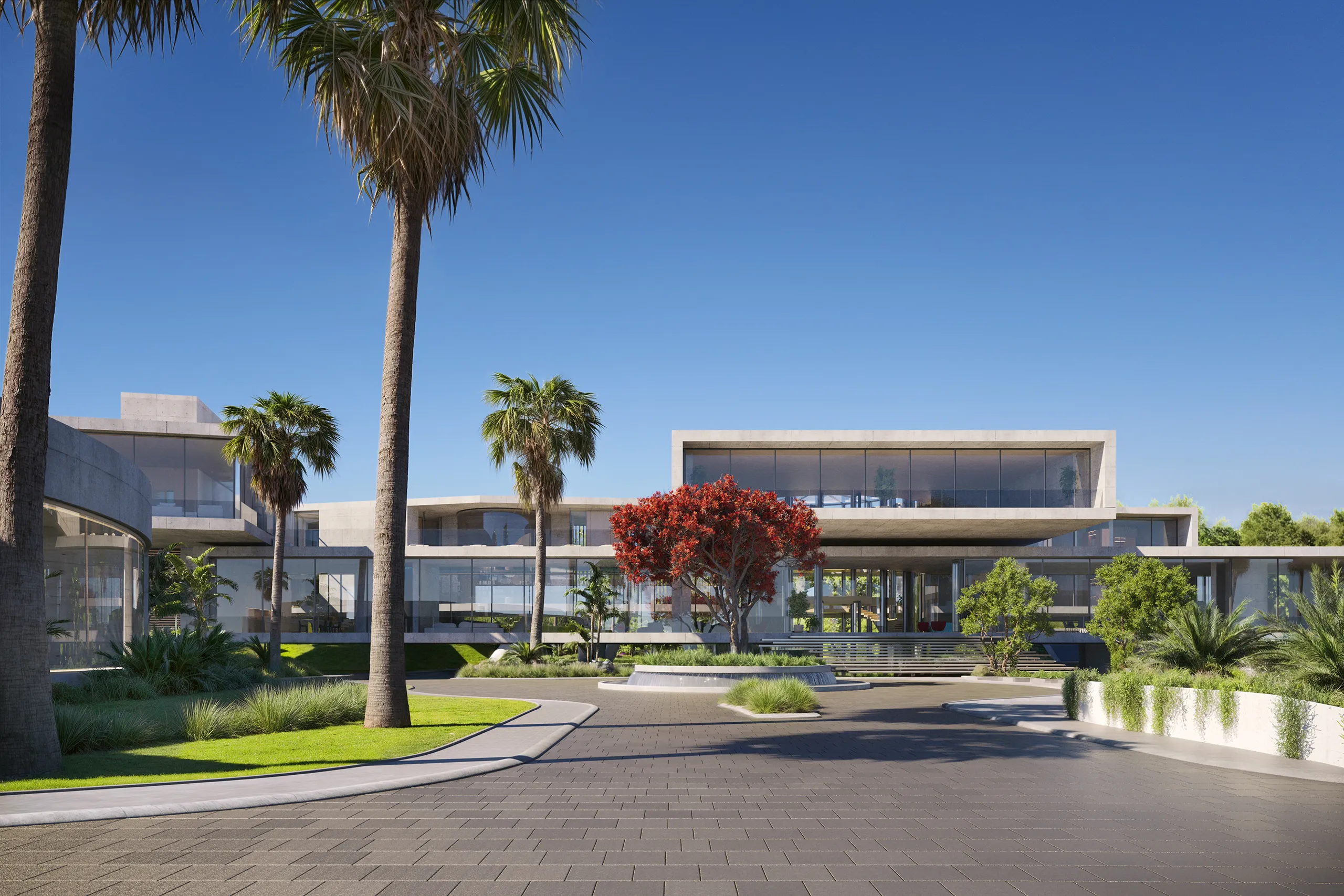 Estate Dubai Fassade eye level Real Estate Cgi