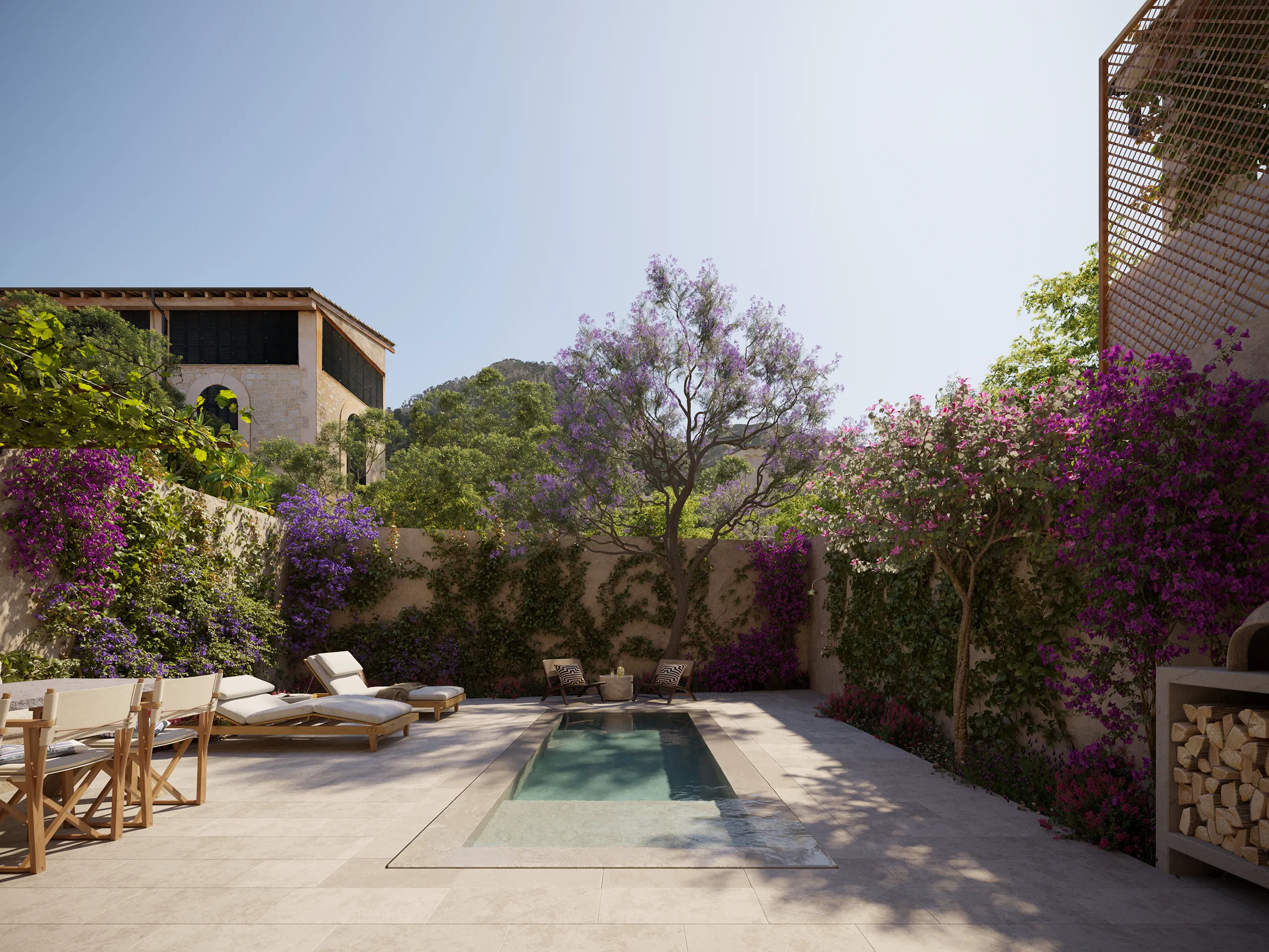 Casa Berrow Soller Mallorca piscina Visualizacion arquitectonica