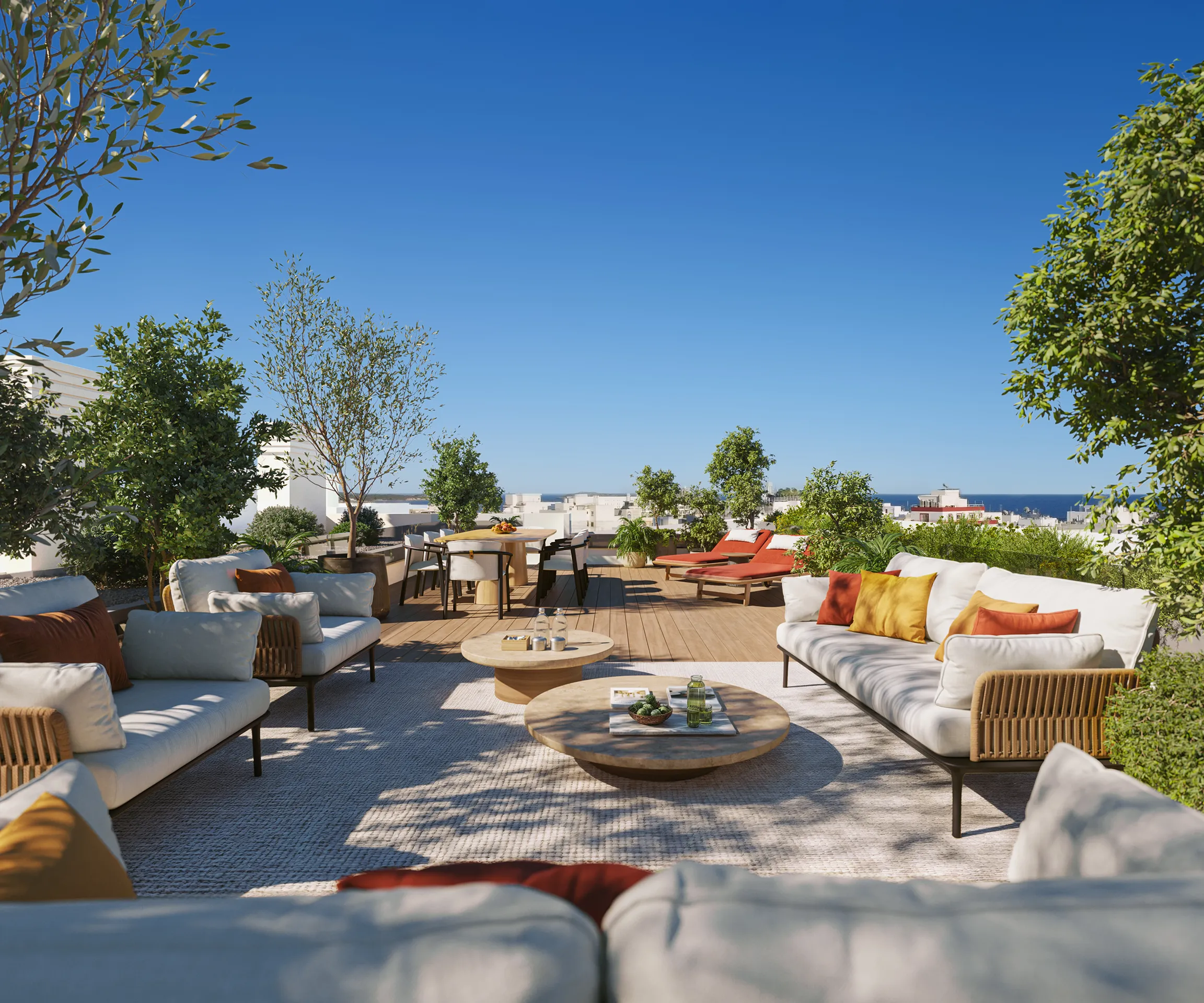 Eularia Apartments Santa Eulalia Ibiza terrace Photorealistic Rendering