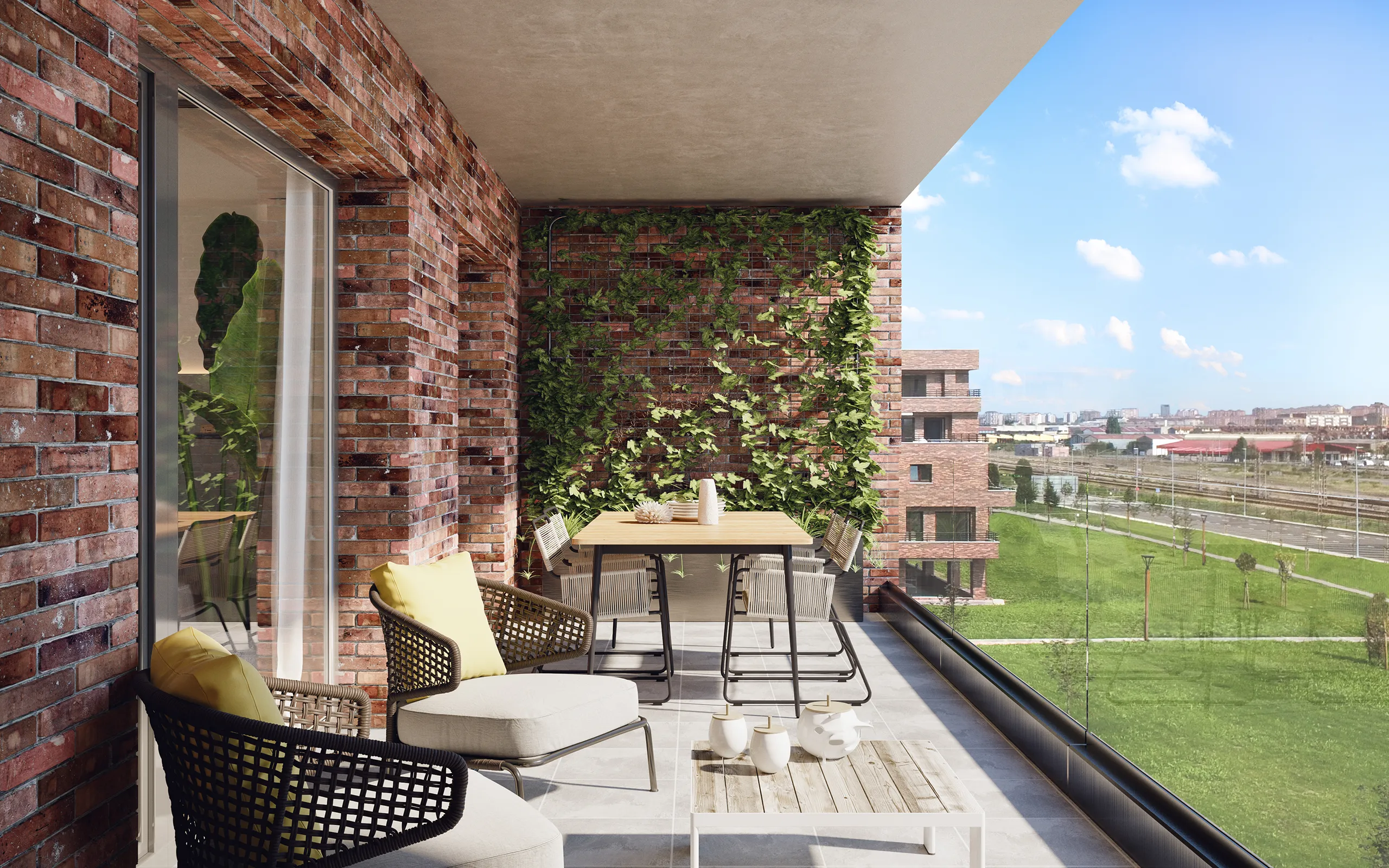 Viviendas Parque Rubin Gijon terrace Photorealistic Vr