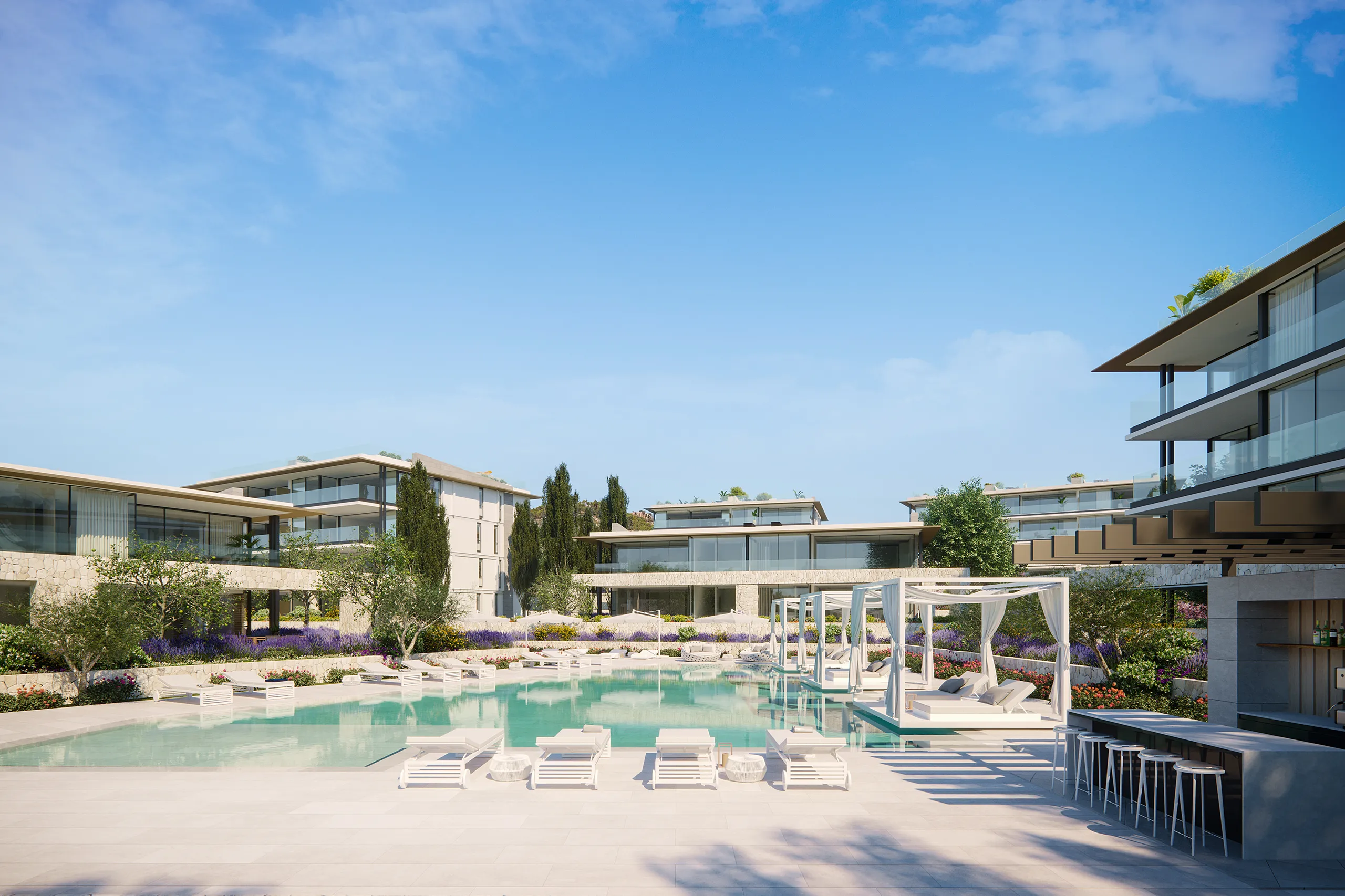 apartamento Costa Den Blanes Mallorca cocina Virtual Tour Arquitectonico