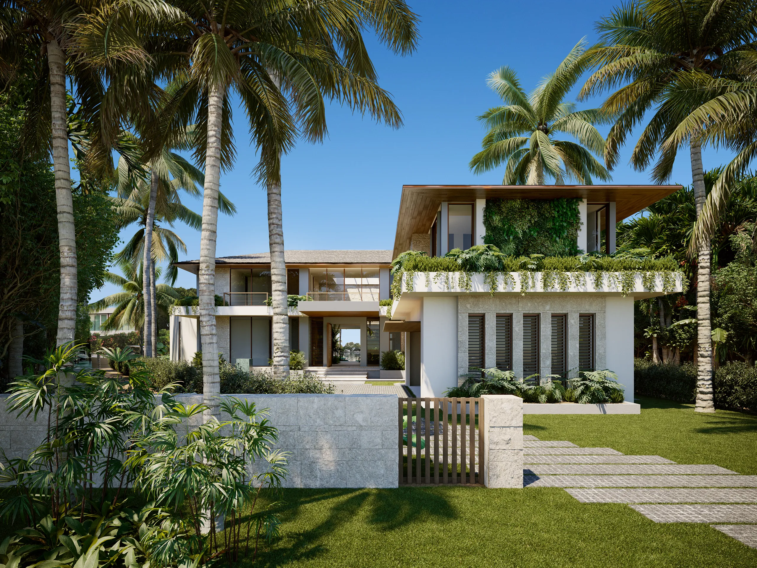 House Miami Usa Fassade eye level Photorealistic Vr