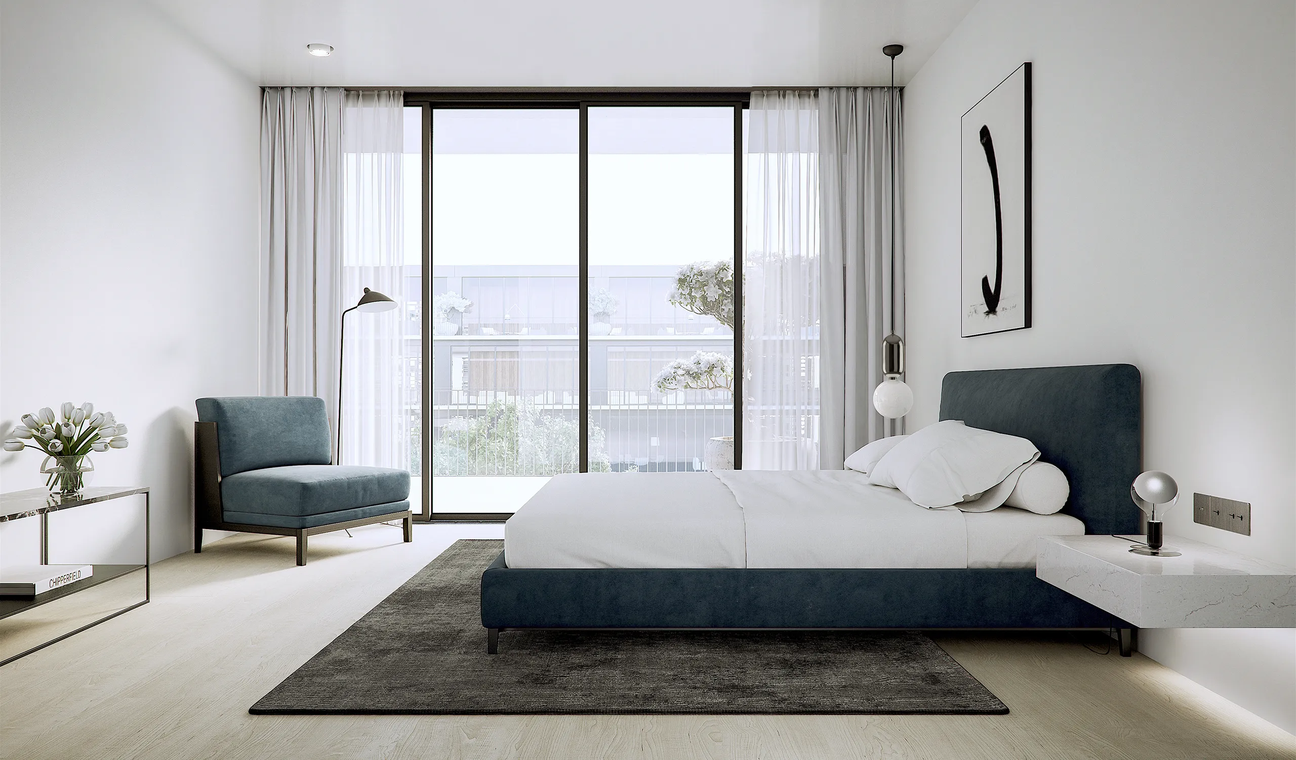 Hotel Munich Munich Germany Bedroom Architectural Rendering