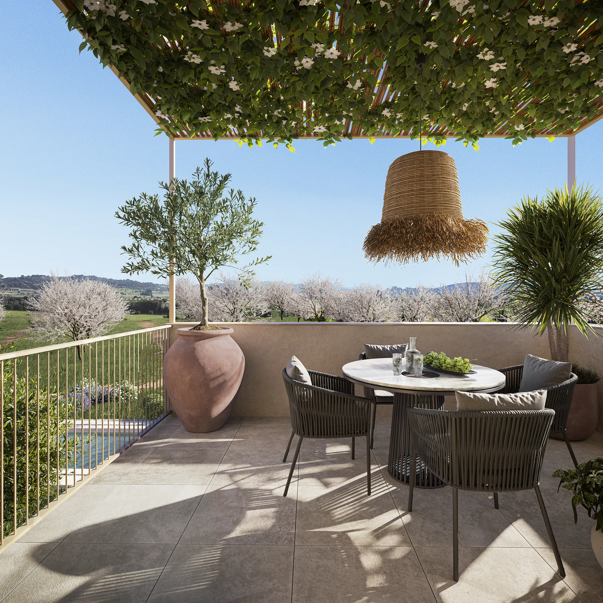 Finca Montuiri Mallorca terrace Real Estate Virtual Tour