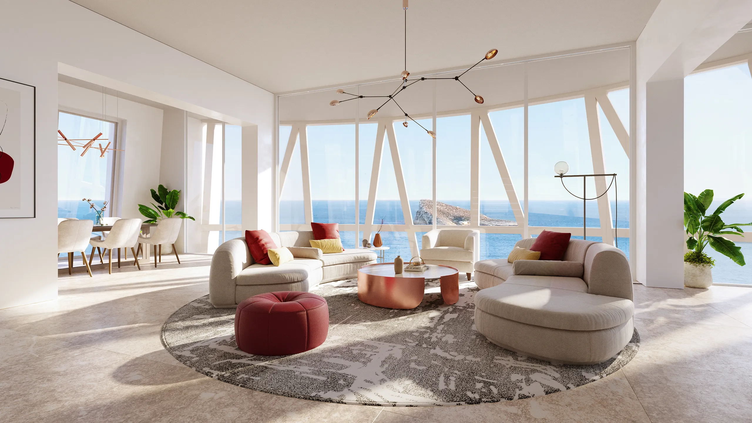 Delfin Tower Apartament Benidorm Benidorm Living Photorealistic Renders
