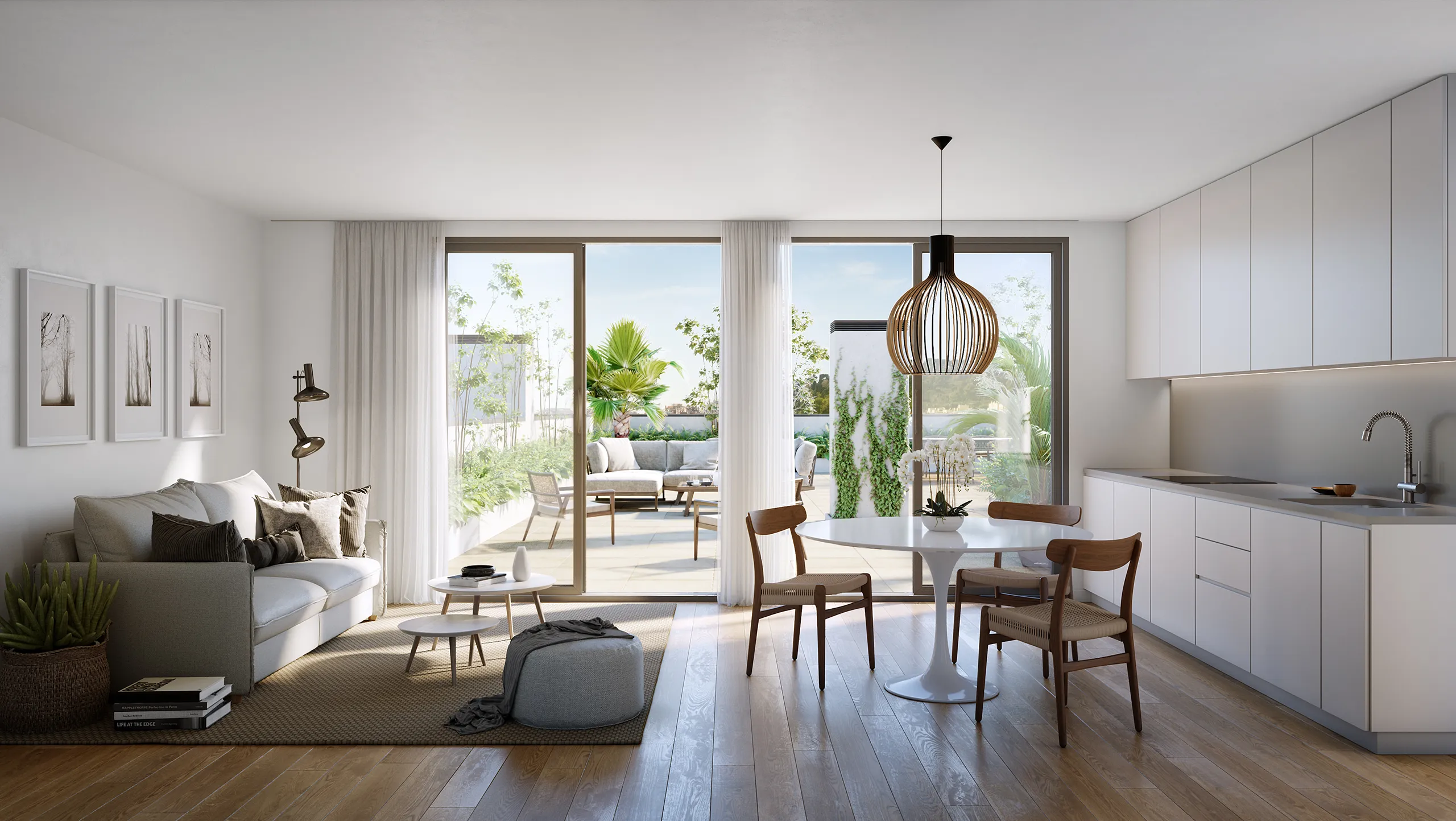 Mas Vidrier Piso Barcelona Living Hyperrealistic Virtual Tour