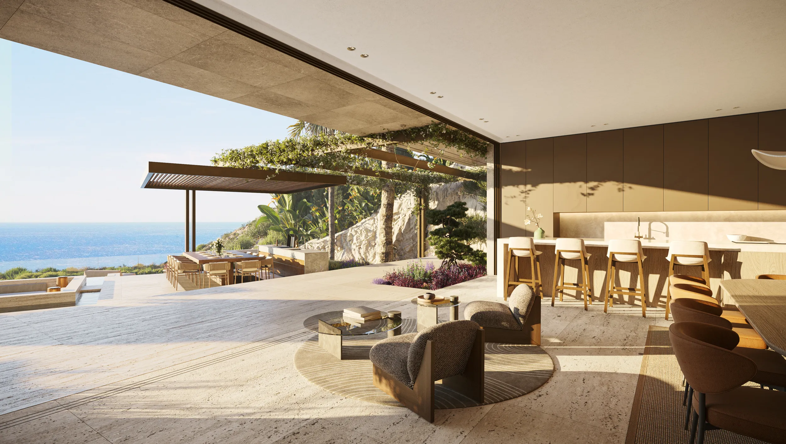 Villa Maravant Andratx Mallorca cocina Inmobiliario Render