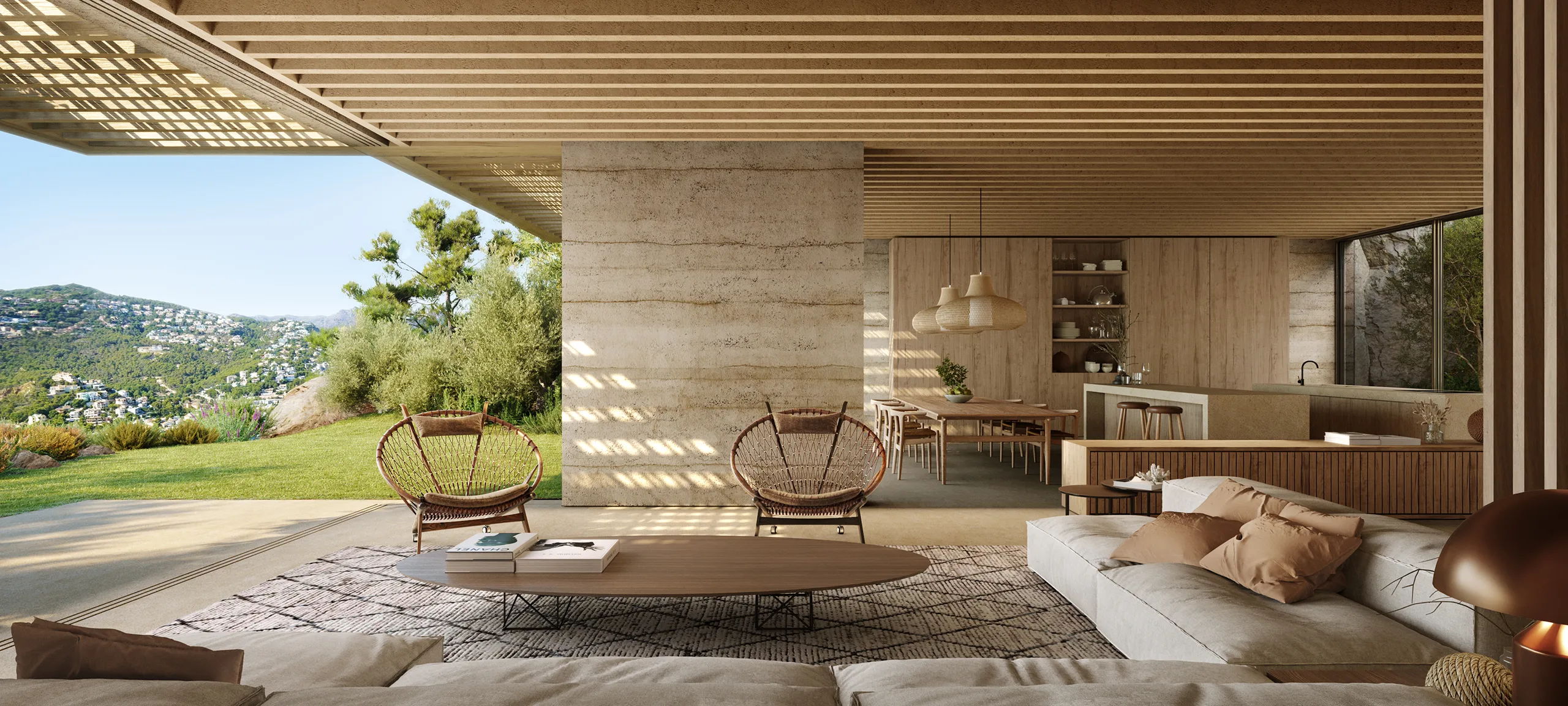 Villa Port Dandratx Mallorca Porch hyperrealistic cgi