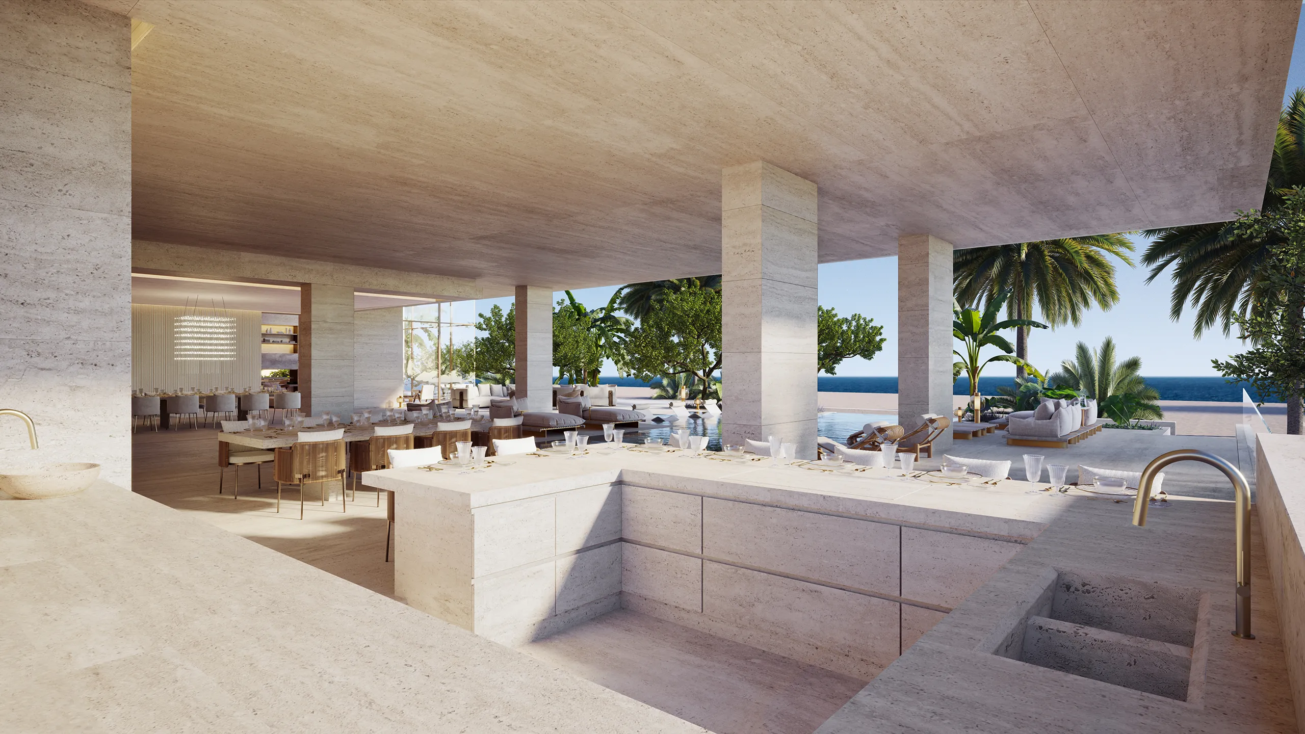 House Luxury Dubai Living Real Estate Rendering