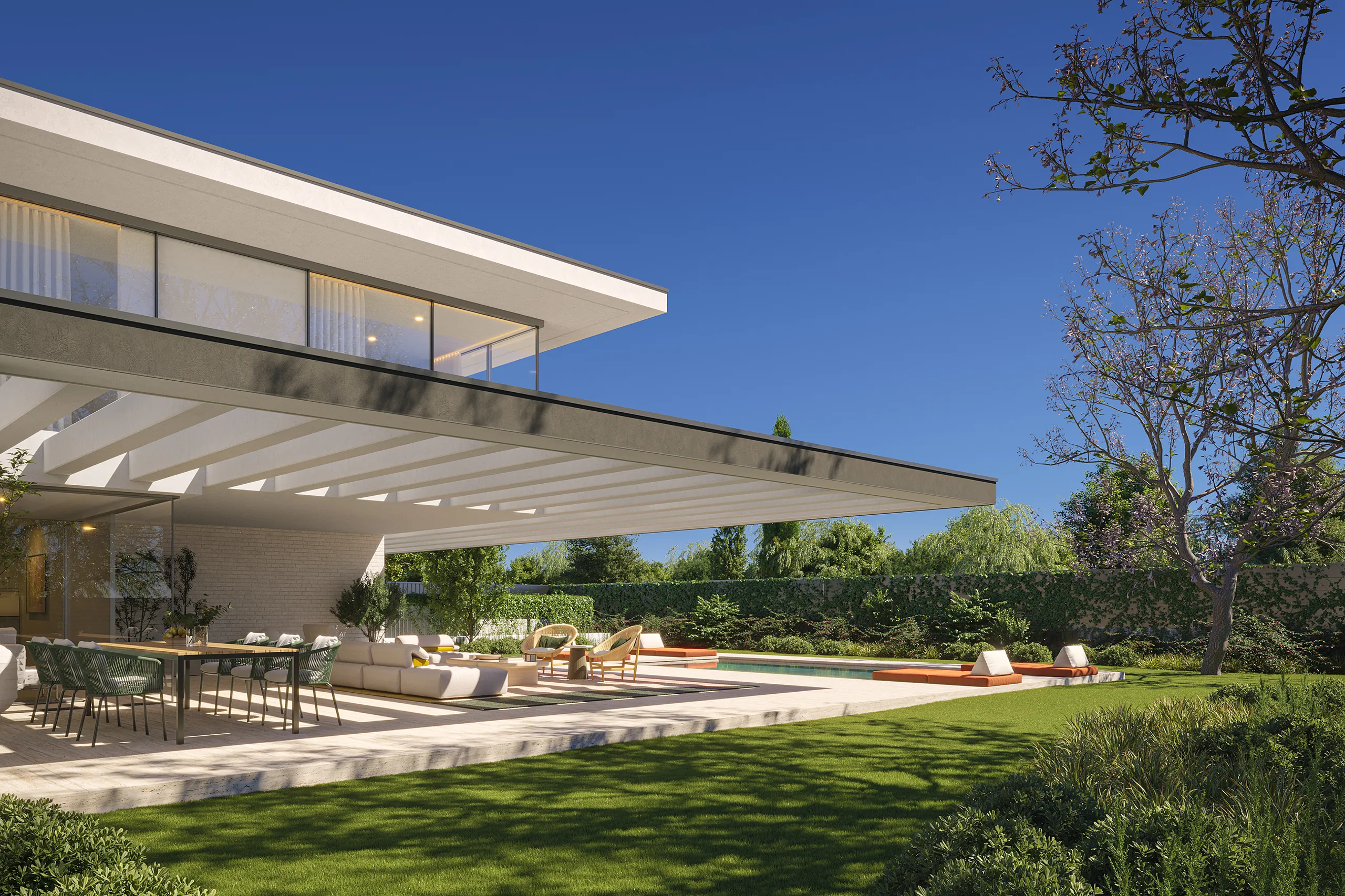 Villa Aravaca Madrid Pool architectural cgi