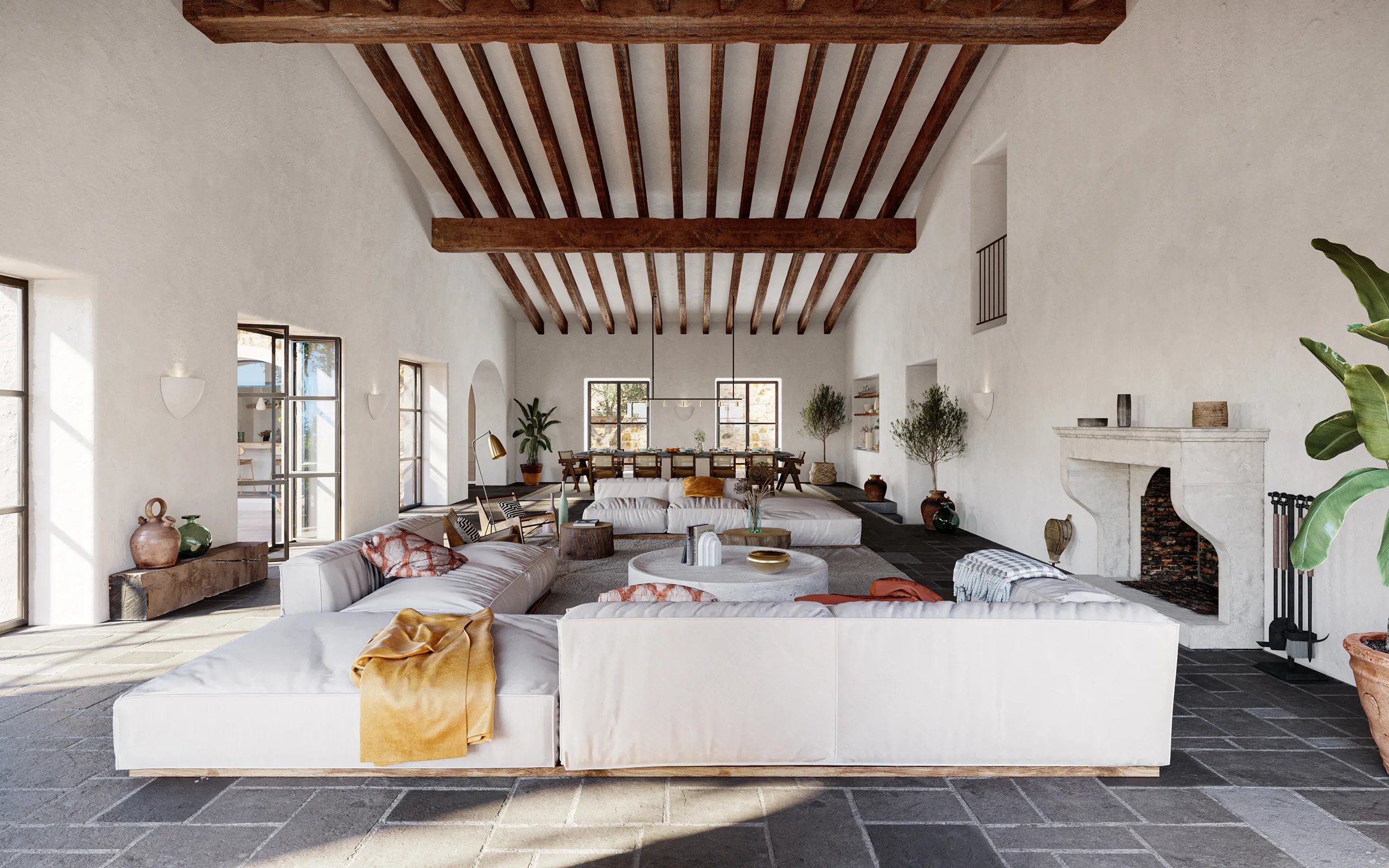 Villa Soller Mallorca Dining Renderings of Architecture