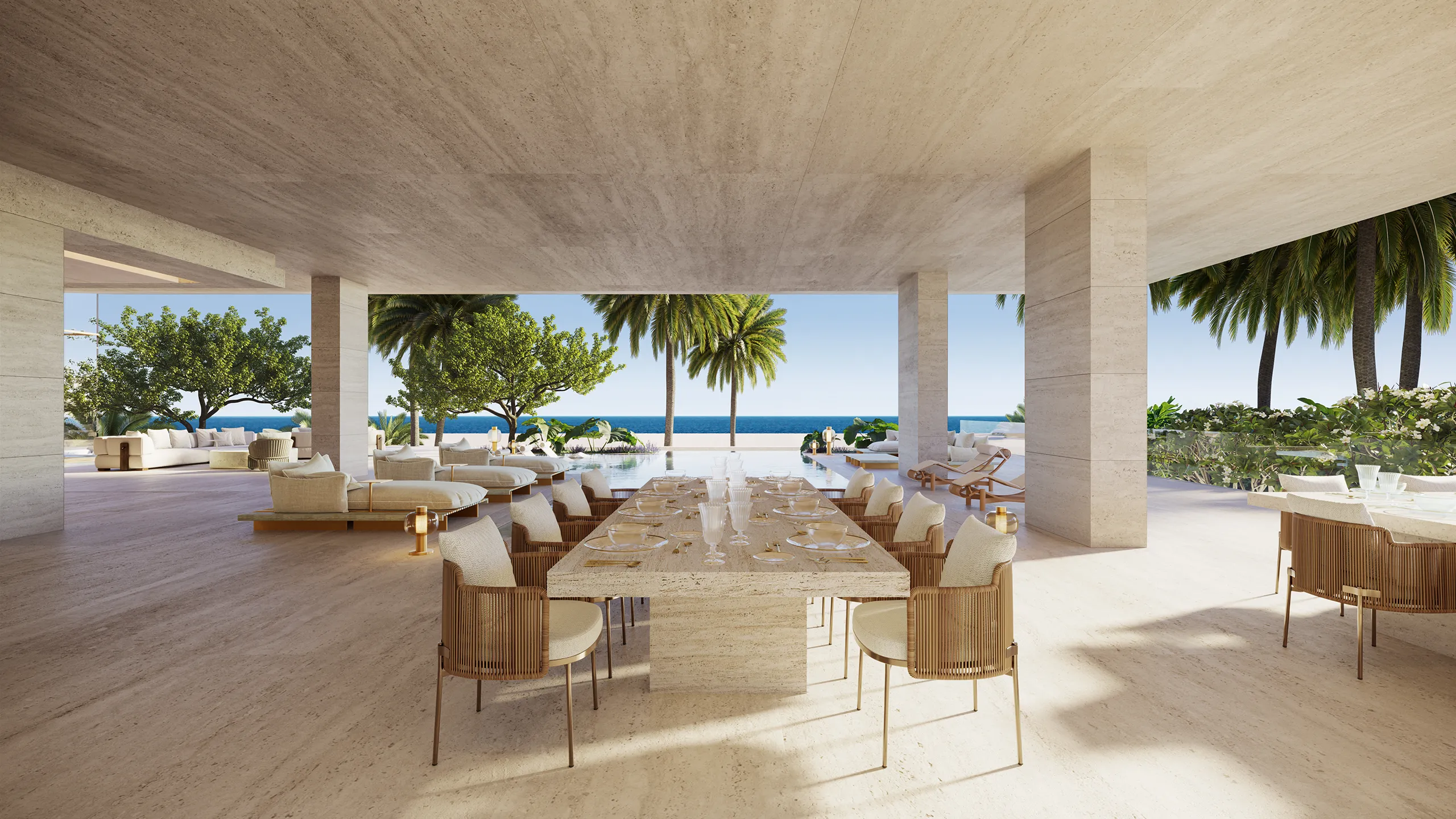 House Luxury Dubai terrace Real Estate Visualization