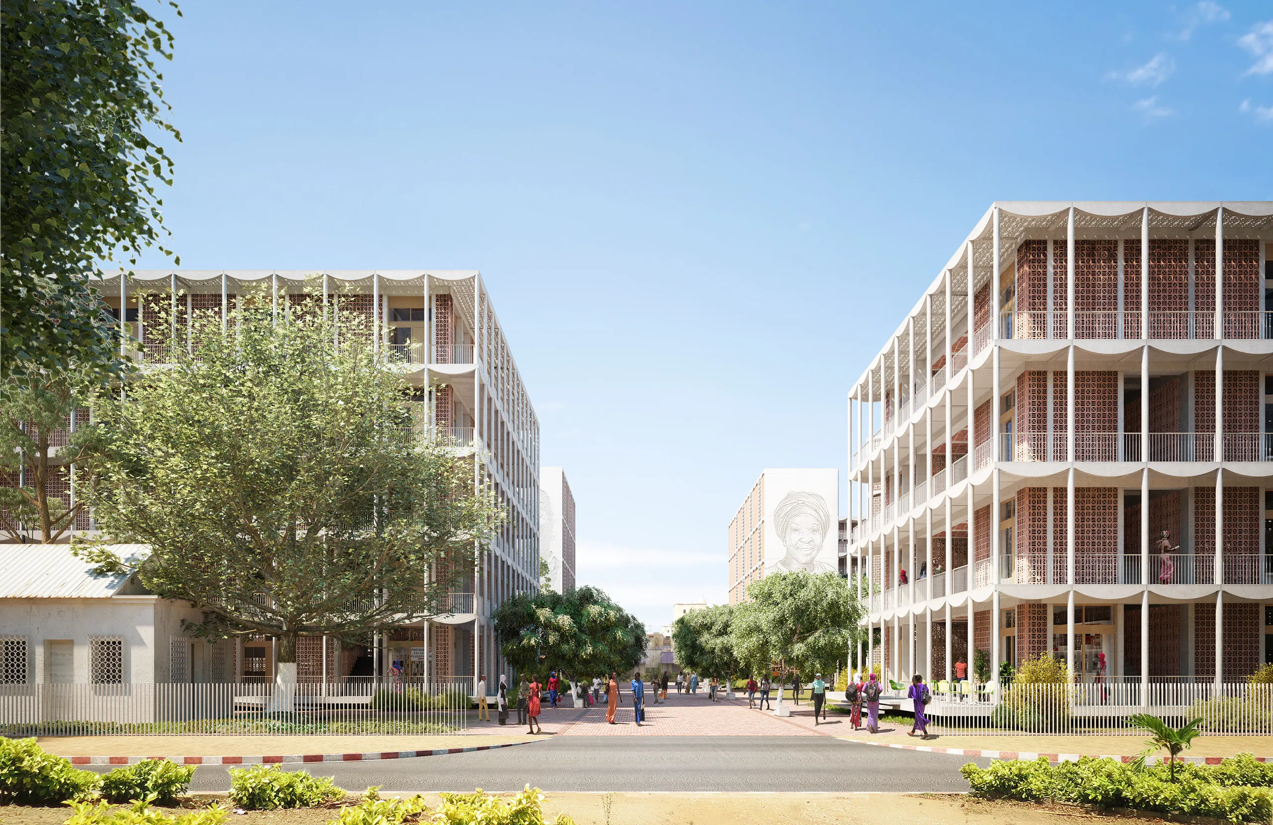 Campus Dakar Senegal Aerial view Photorealistic Virtual Tour