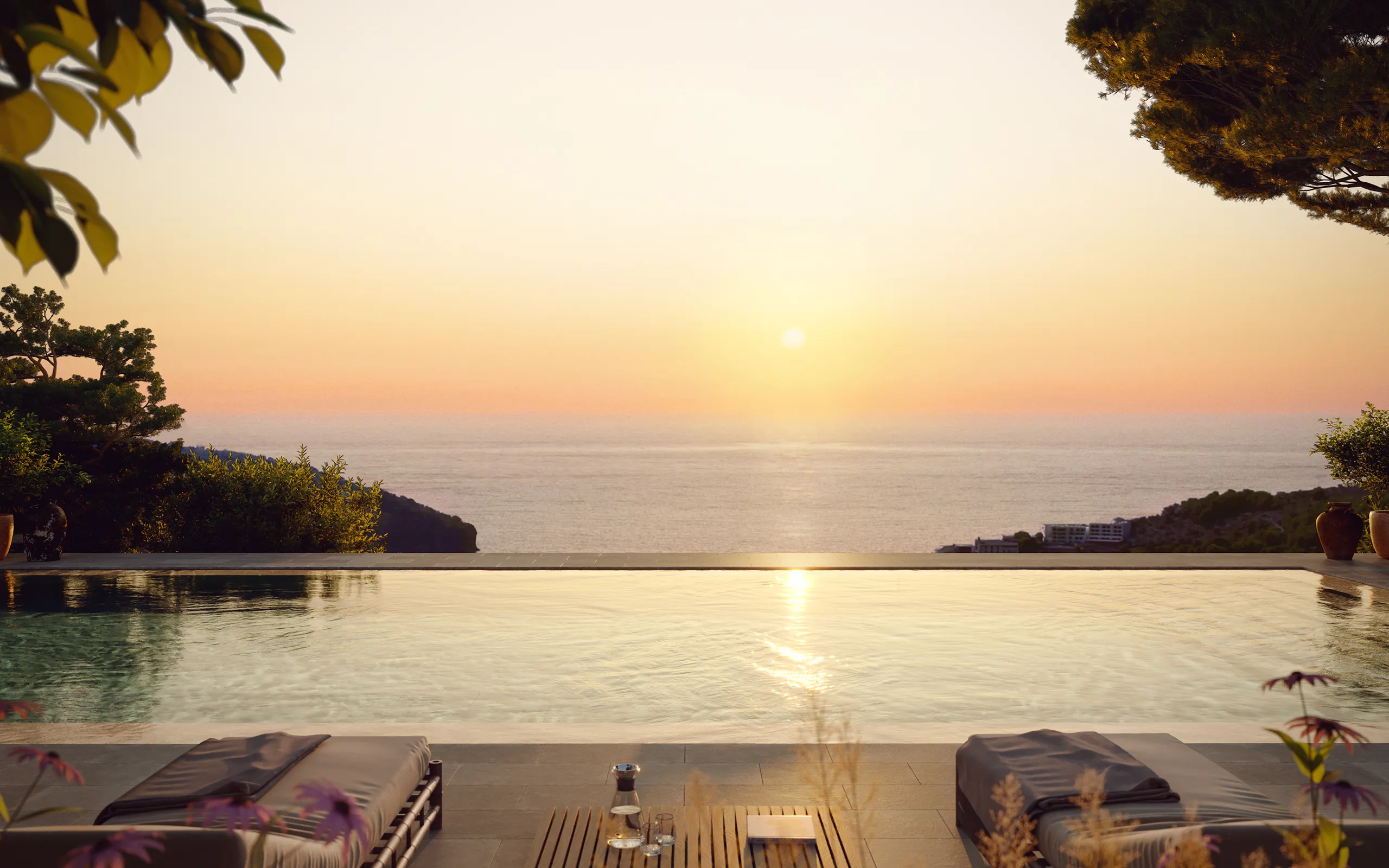 Villa Soller Mallorca Fassade eye level Property Branding 3D