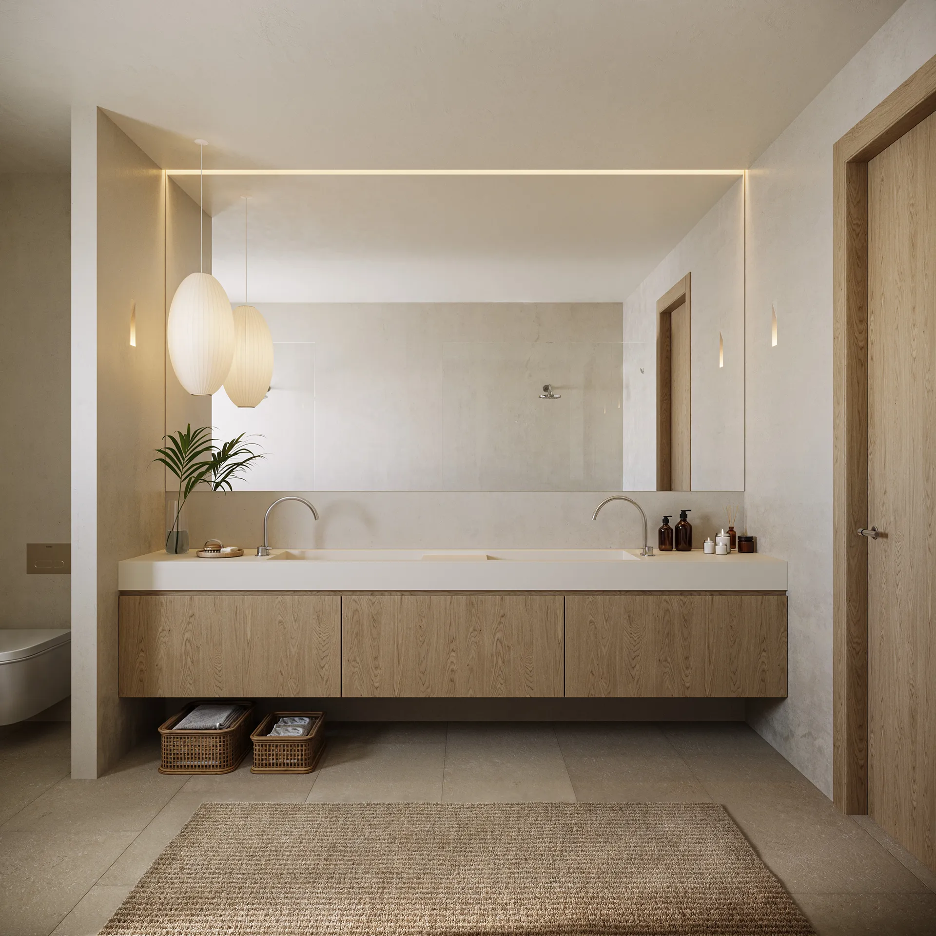 Townhouse Santanyi Mallorca Bathroom Photorealistics Renderings