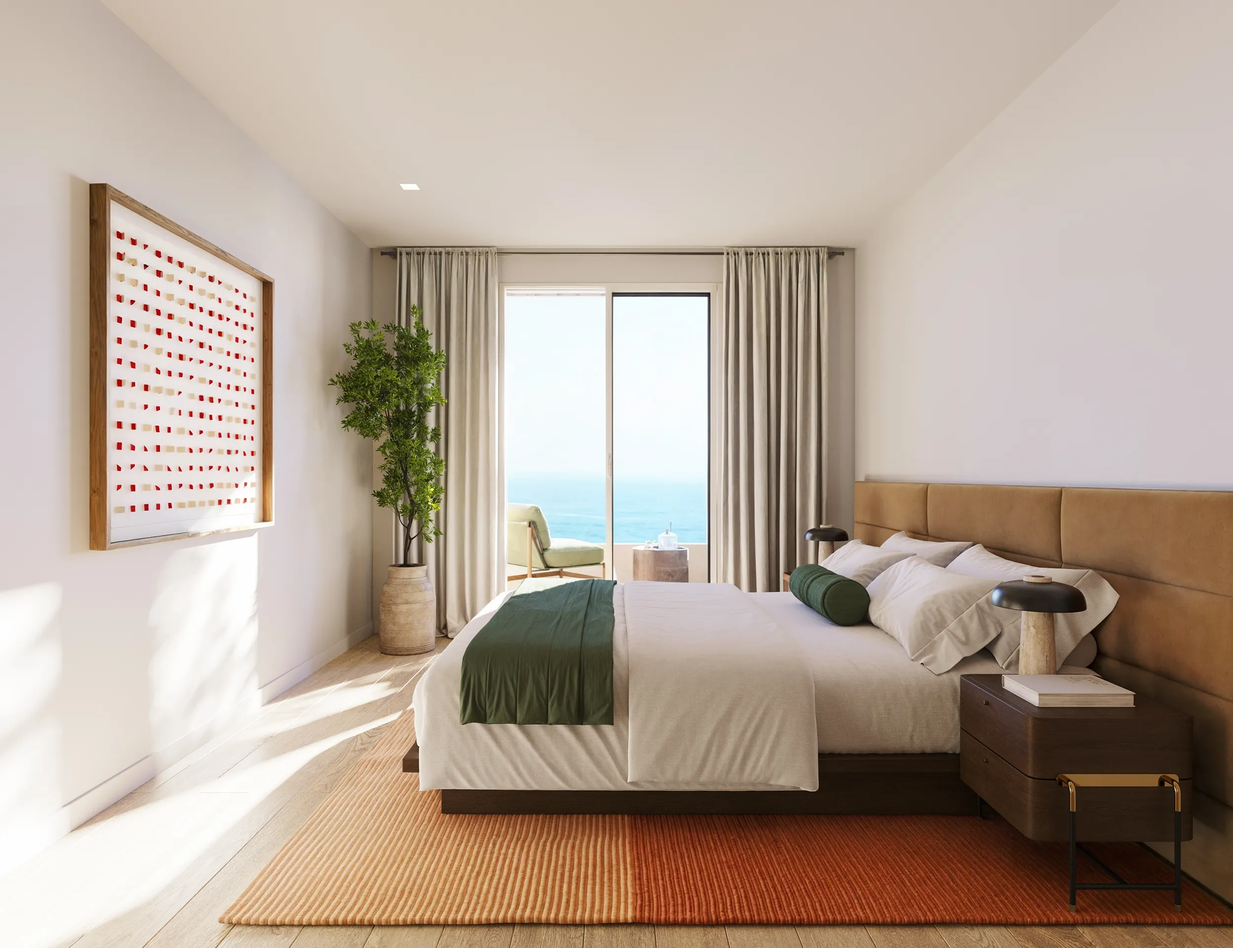 Viviendas Masnou Barcelona Dormitorio Render arquitectura