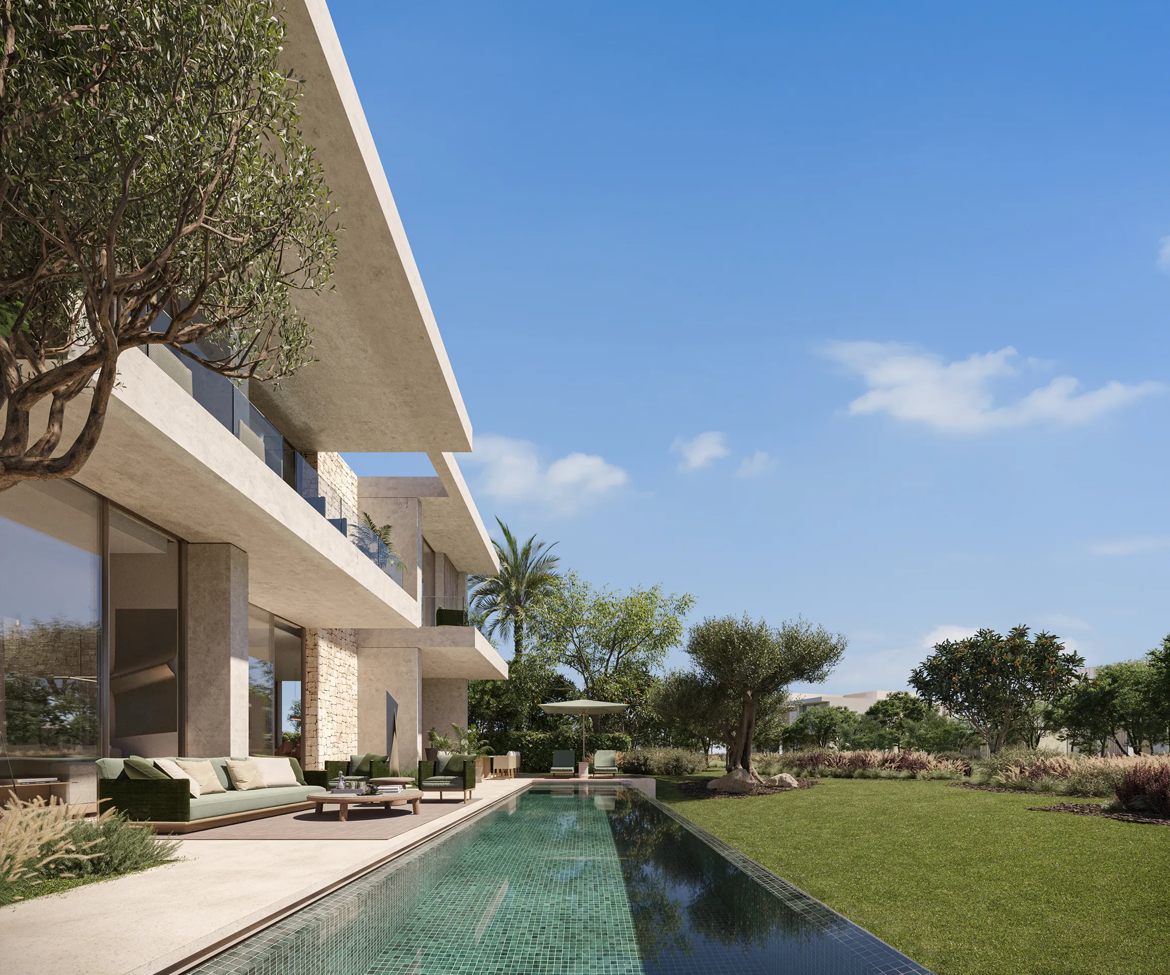 Villa in Dubai Pool Hyperrealistic 3D