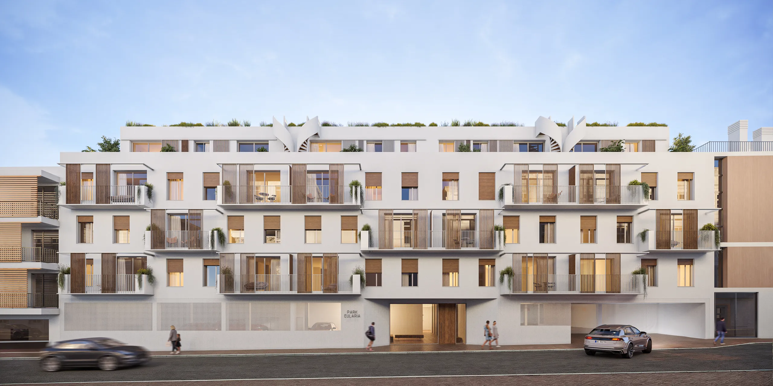 Eularia Apartments Santa Eulalia Ibiza Fassade eye level Architecture Visualization