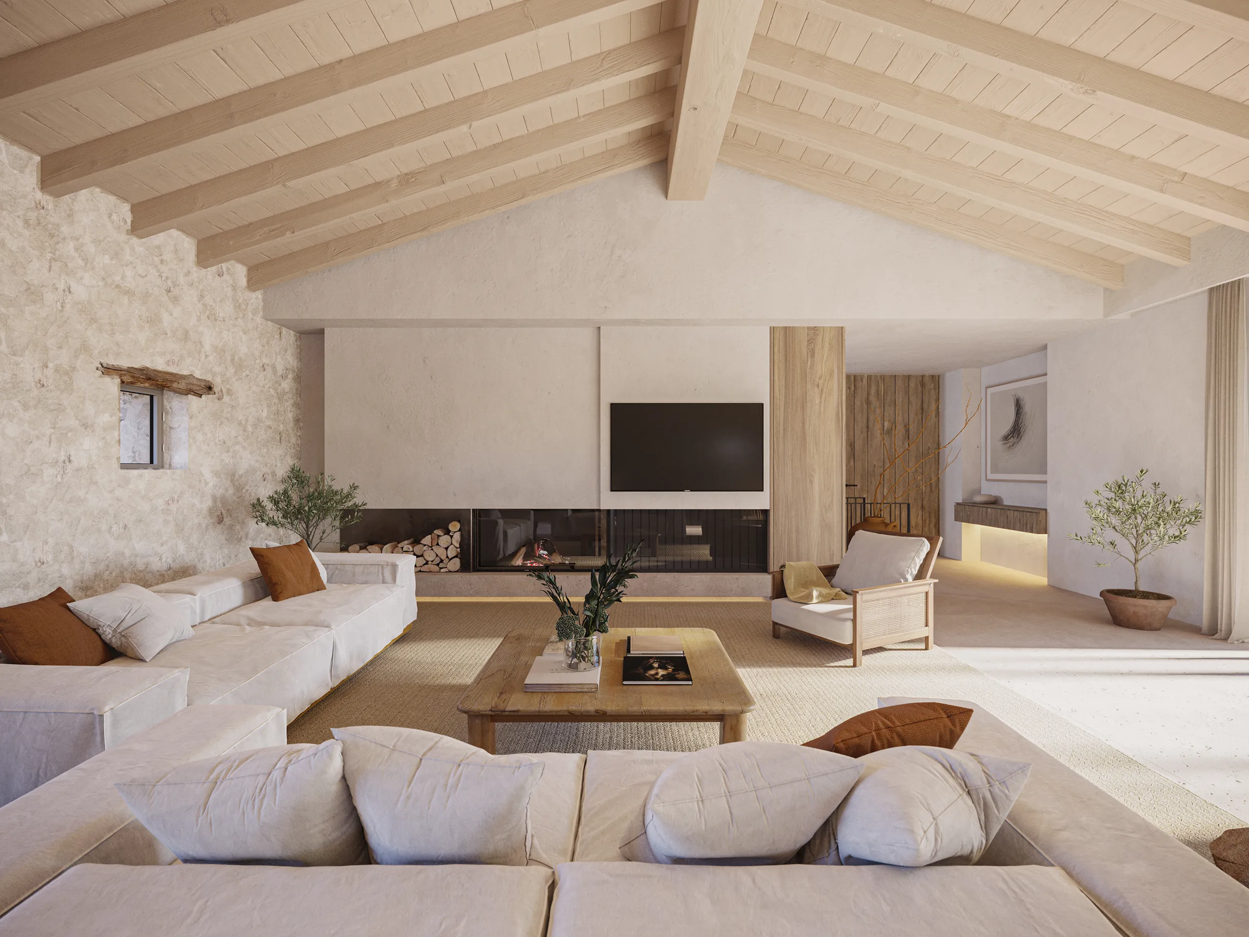 Estate Santanyi Mallorca Living Hyperrealistic Cgi