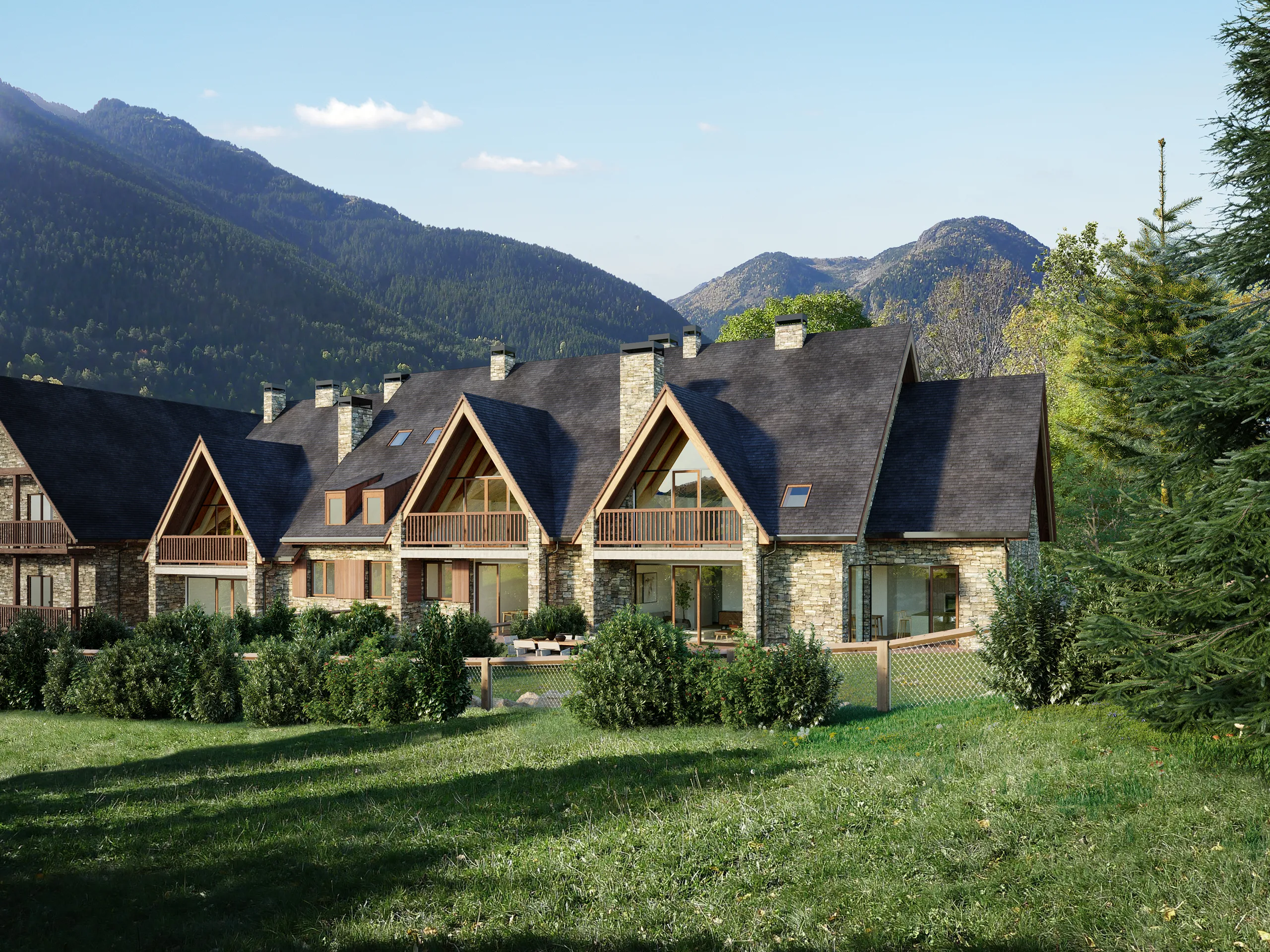 Borda Gessa Lerida Fassade eye level Architectural Visualization