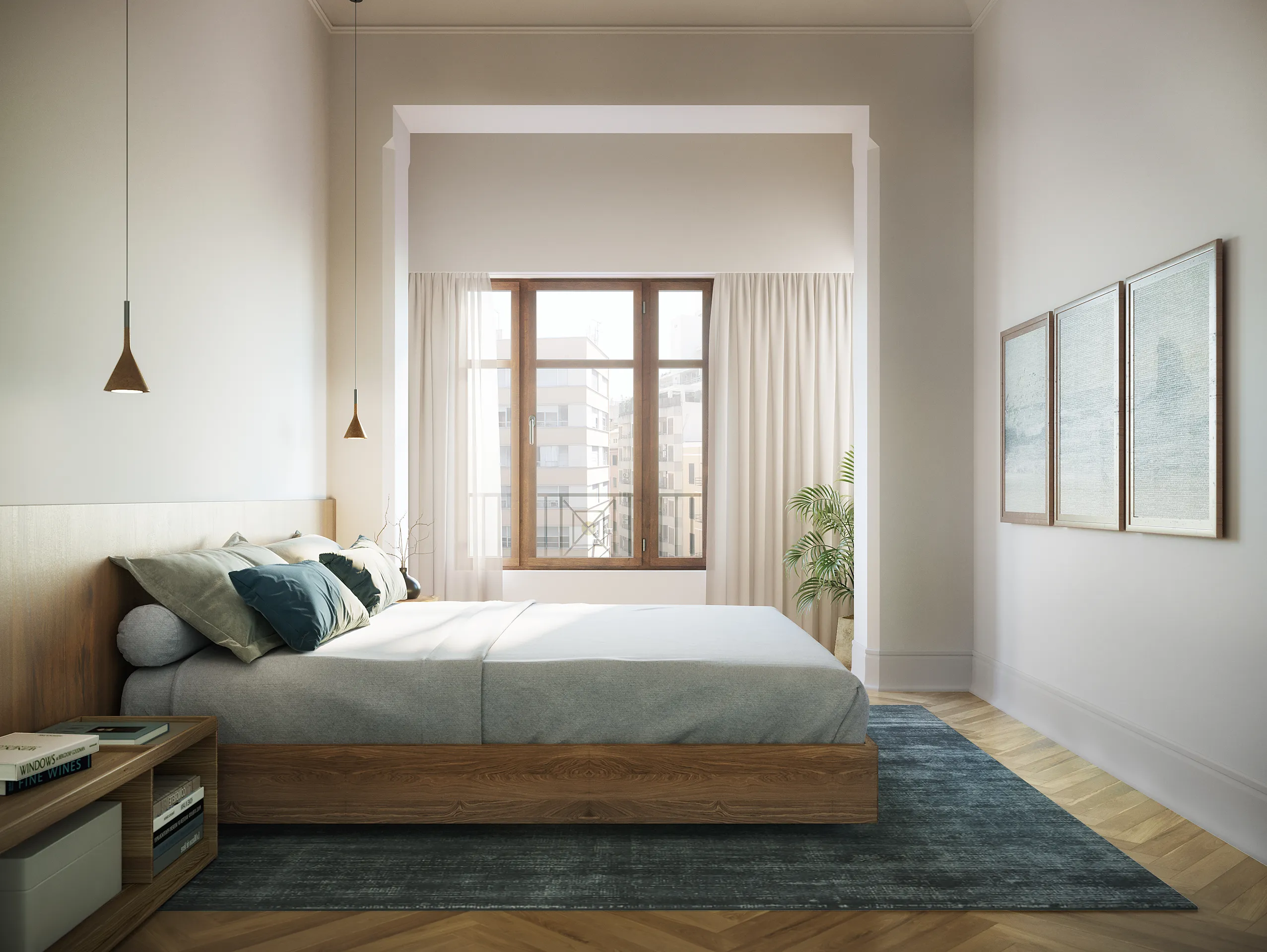 Comte Sallent Residences Palma Mallorca Bedroom Real Estate Cgi